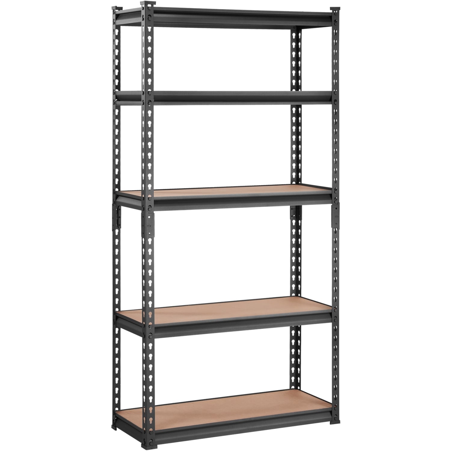 Wooakway Storage Shelving Unit 5-Tier Adjustable 2000 lbs Capacity Heavy Duty Garage Shelves Metal Organizer Utility Rack Black 30in L x 12in W x 60in H for Kitchen Pantry Basement Bathroom Laundry