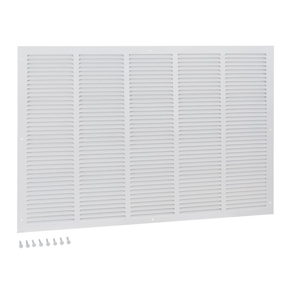 EZ-FLO 61652 20-in x 30-in Steel White Sidewall/Ceiling Return Air Grille