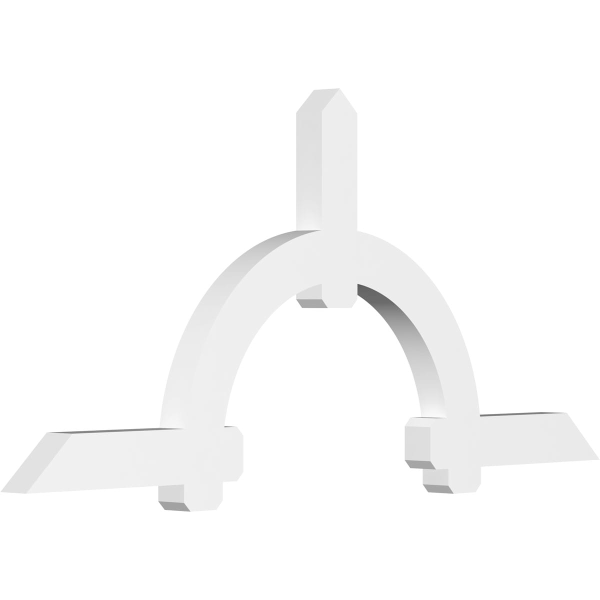Ekena Millwork GBP096X44X0406ERI00 Ericson White PVC Gable bracket