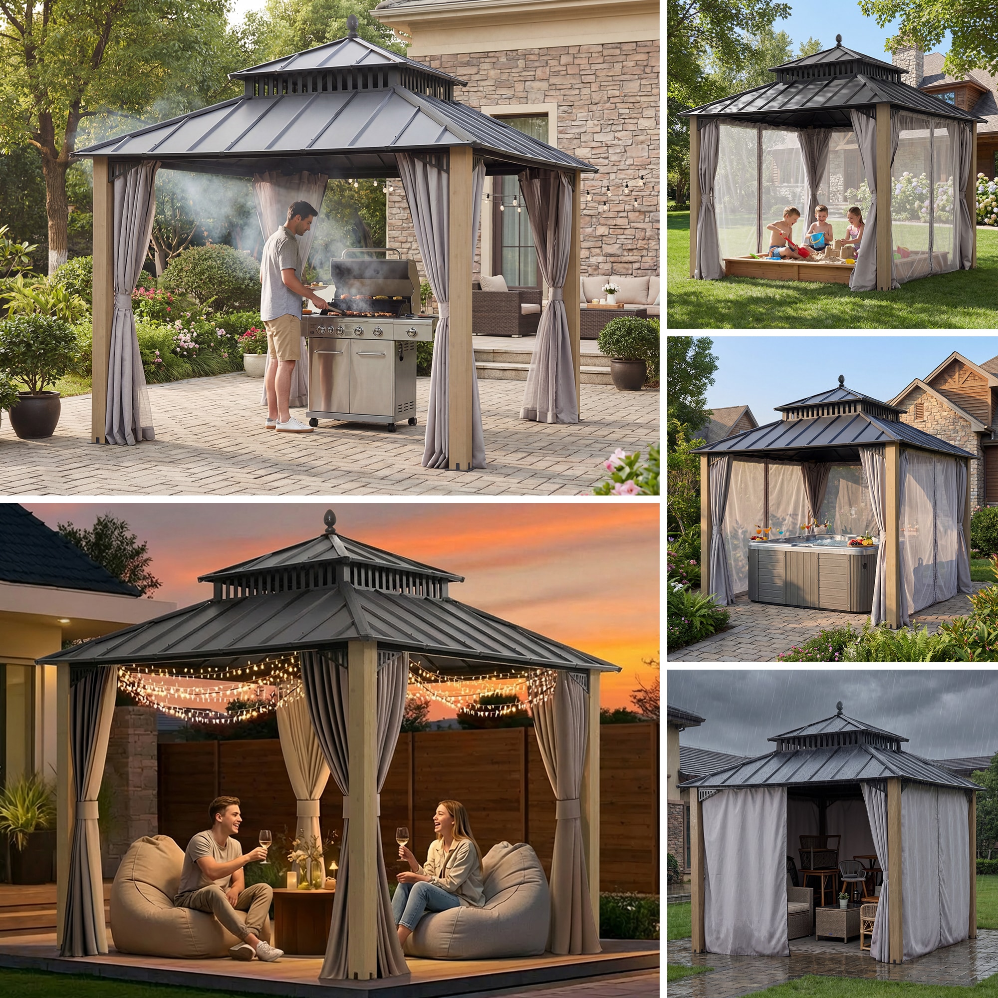 Sunjoy A10204363000 Wood-Resin-Gazebos - View #15