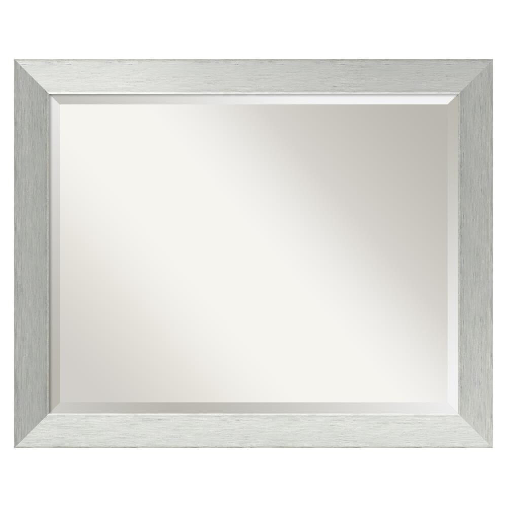 Style Selections 26-in W x 32-in H Silver Beveled Wall Mirror in the Mirrors  department at