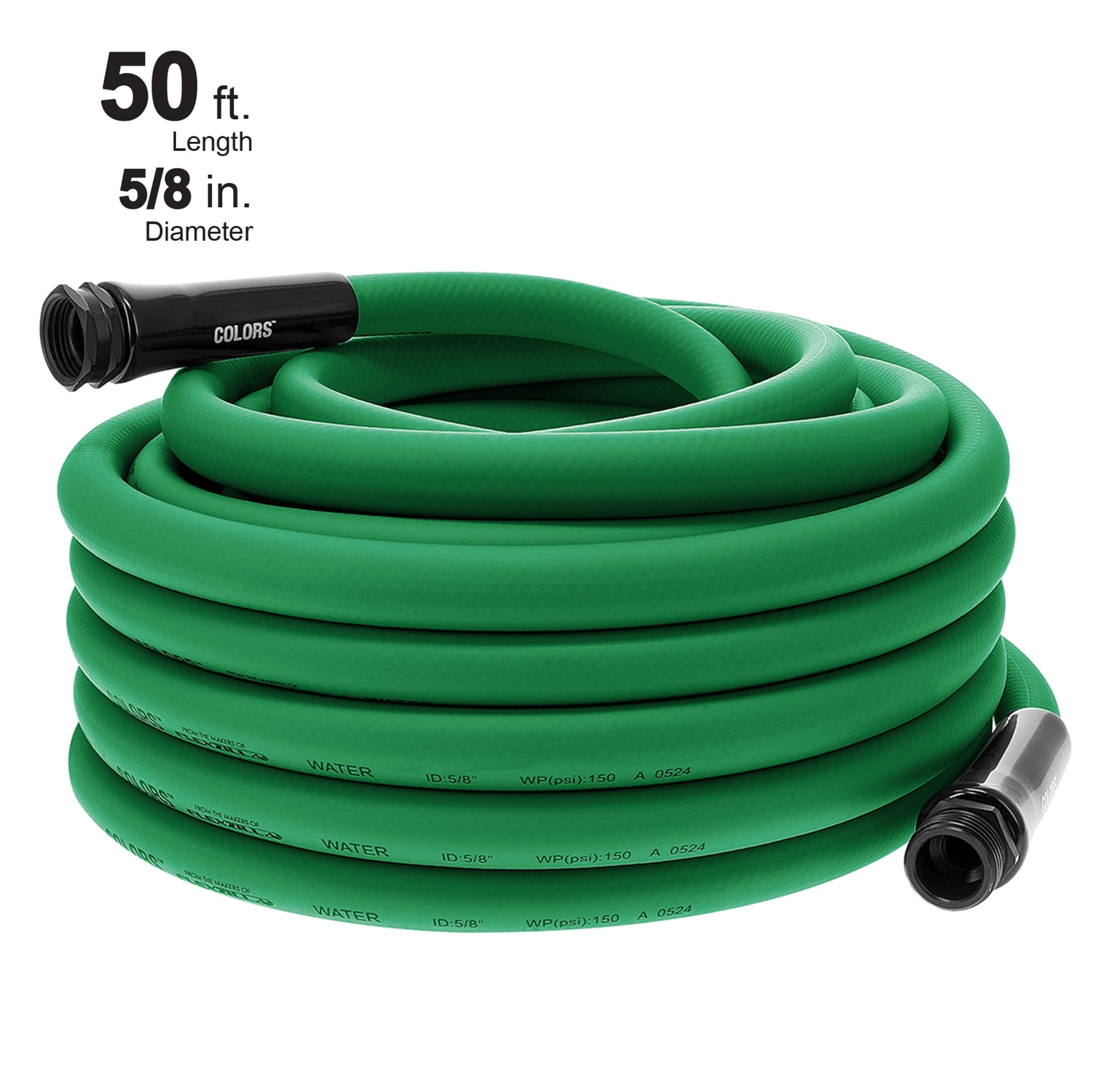 Flexzilla HFZC550GR-E COLORS 5/8-in x 50-ft Premium -Duty Kink Free Hybrid polymer Green Hose
