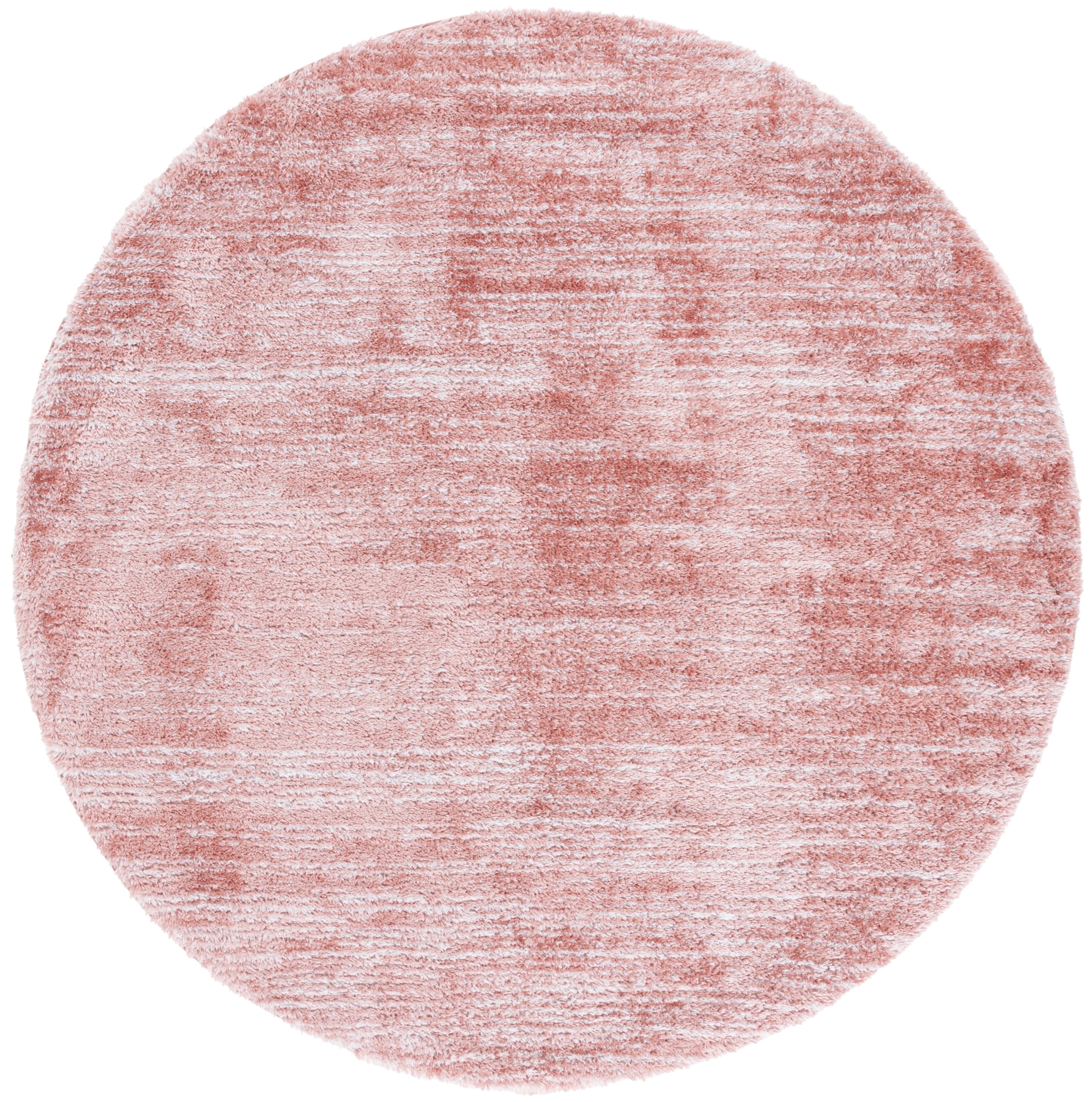 Safavieh THO653U-7R 7 x 7 (ft) Loomed Polypropylene Pink/Ivory Round Indoor Distressed/Overdyed Mid-Century Modern Area rug