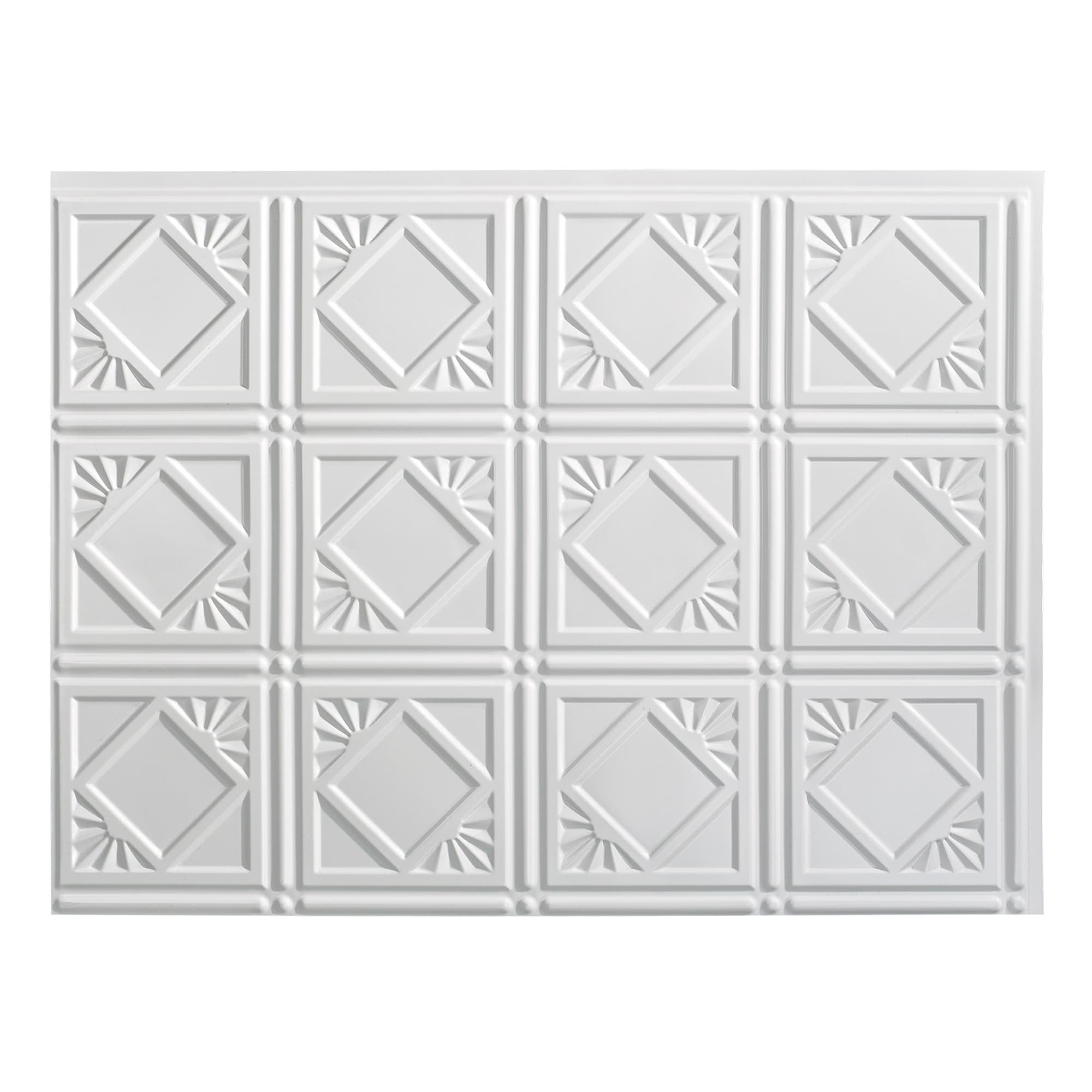 Fasade Traditional 4 18 In X 24 In Multi Finish PVC Tin Look Wall Tile   17769812 