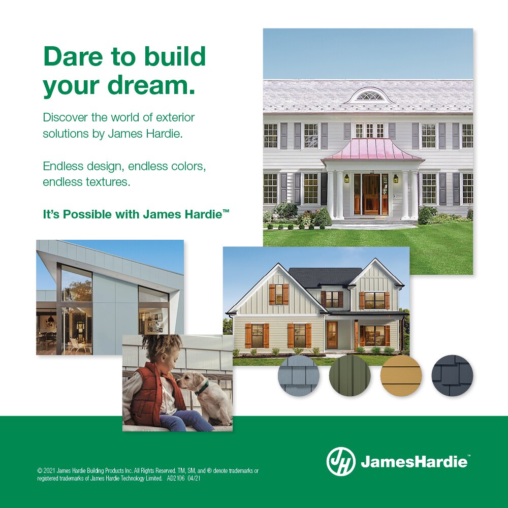 James Hardie Primed Hardie Architectural Collection HZ10 Fiber Cement ...