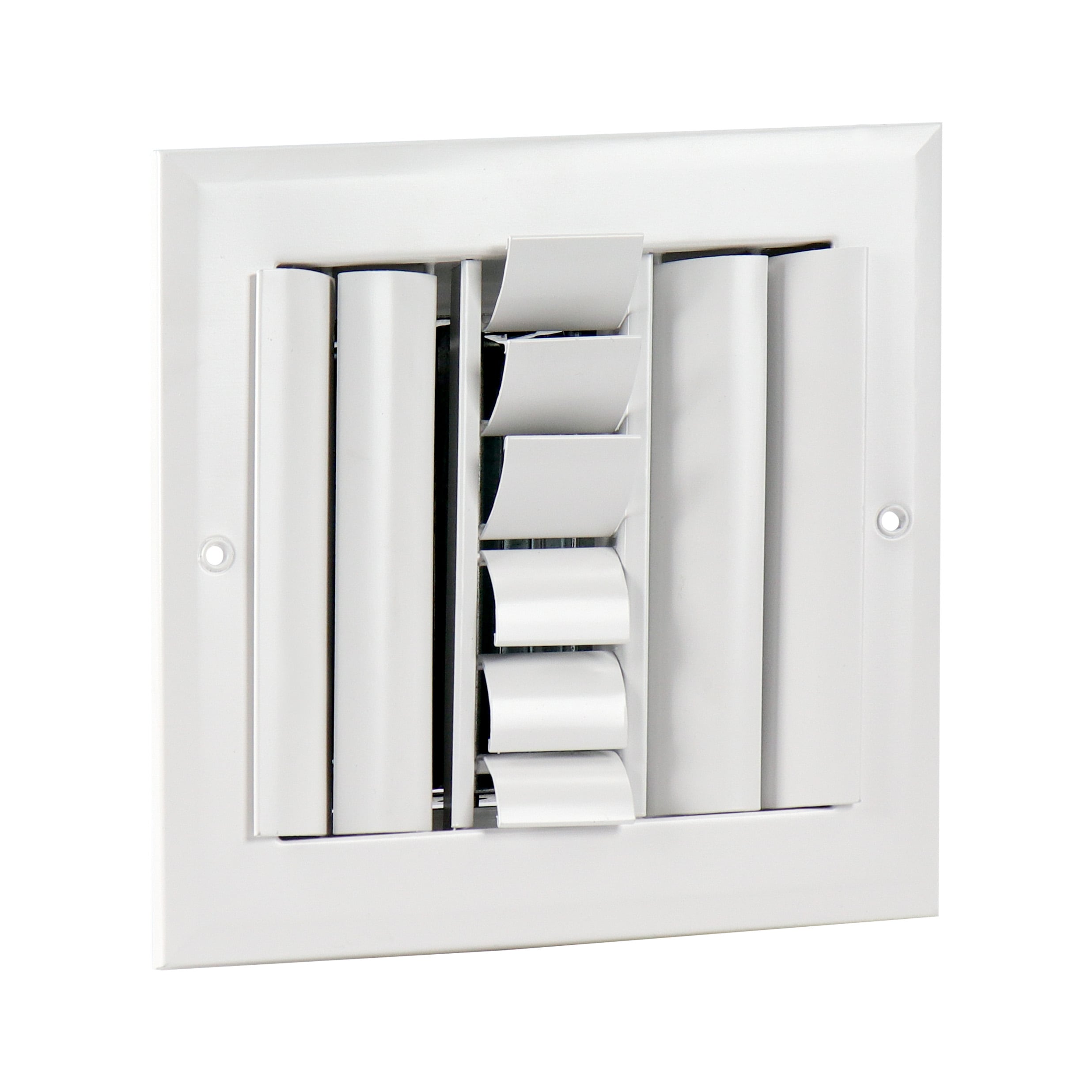 Hart & Cooley 022155 12-in x 12-in 4-way curved Aluminum White Sidewall/Ceiling Register