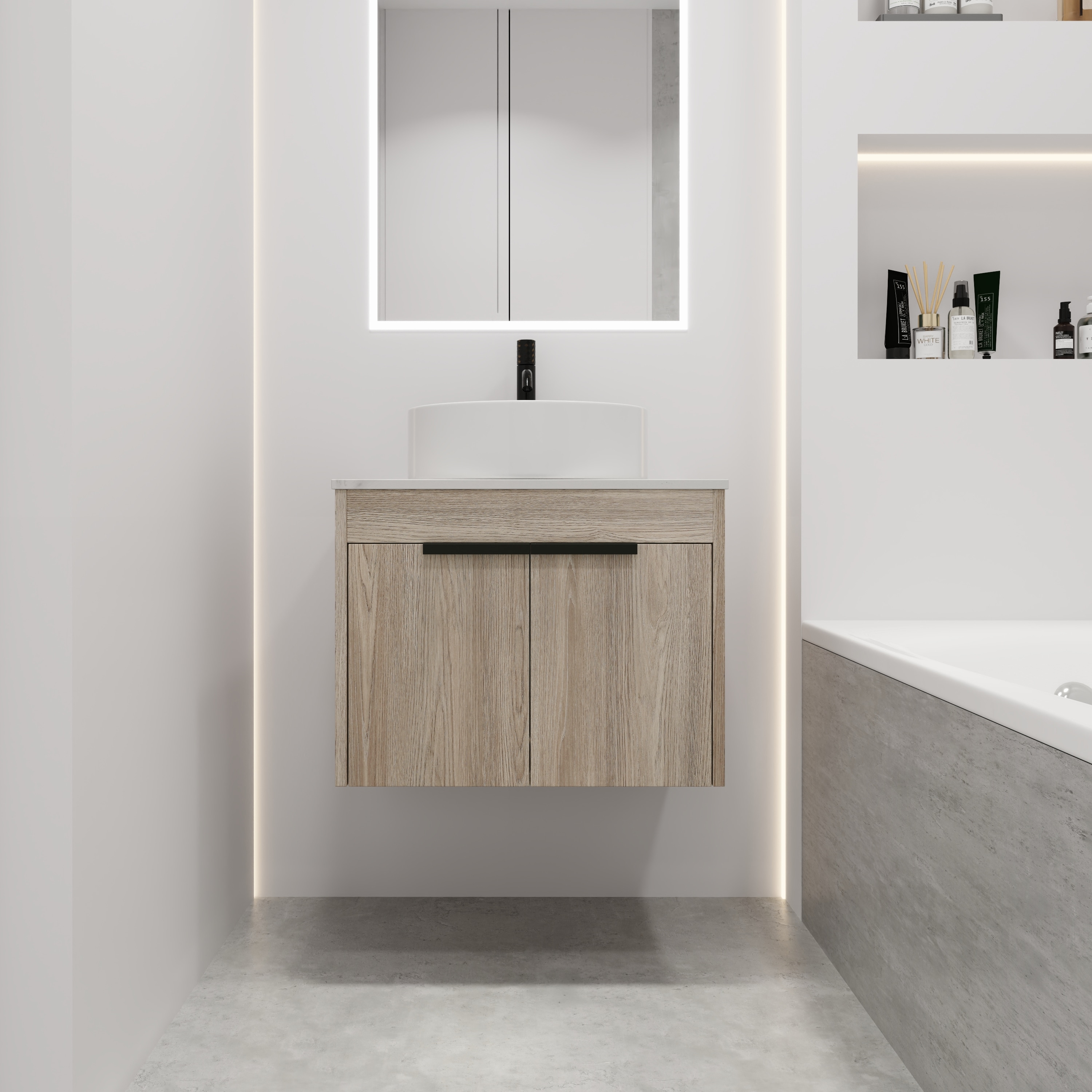 WELLFOR GLEM-S00016 Bath-Vanity-Combo - View #2