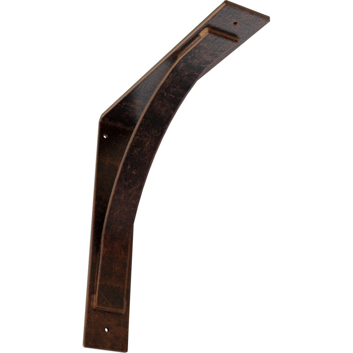 Ekena Millwork BKTM03X16X16MOACO Morris Morris 16-in x 3-in x 16-in Antique copper Steel Mounting bracket