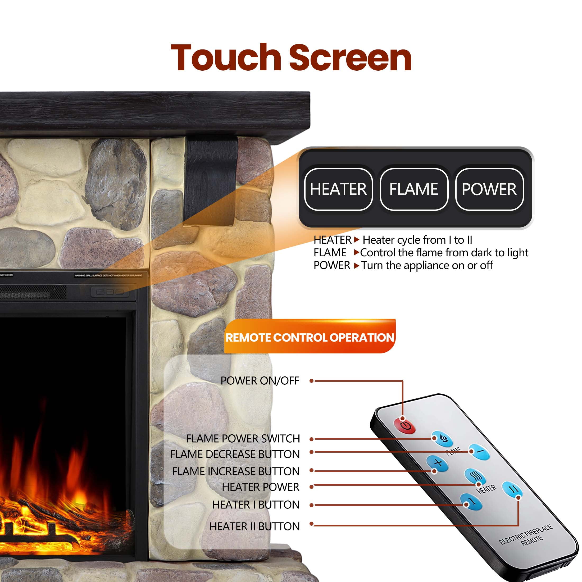 COWSAR Y4928 Electric-Fireplaces - View #3