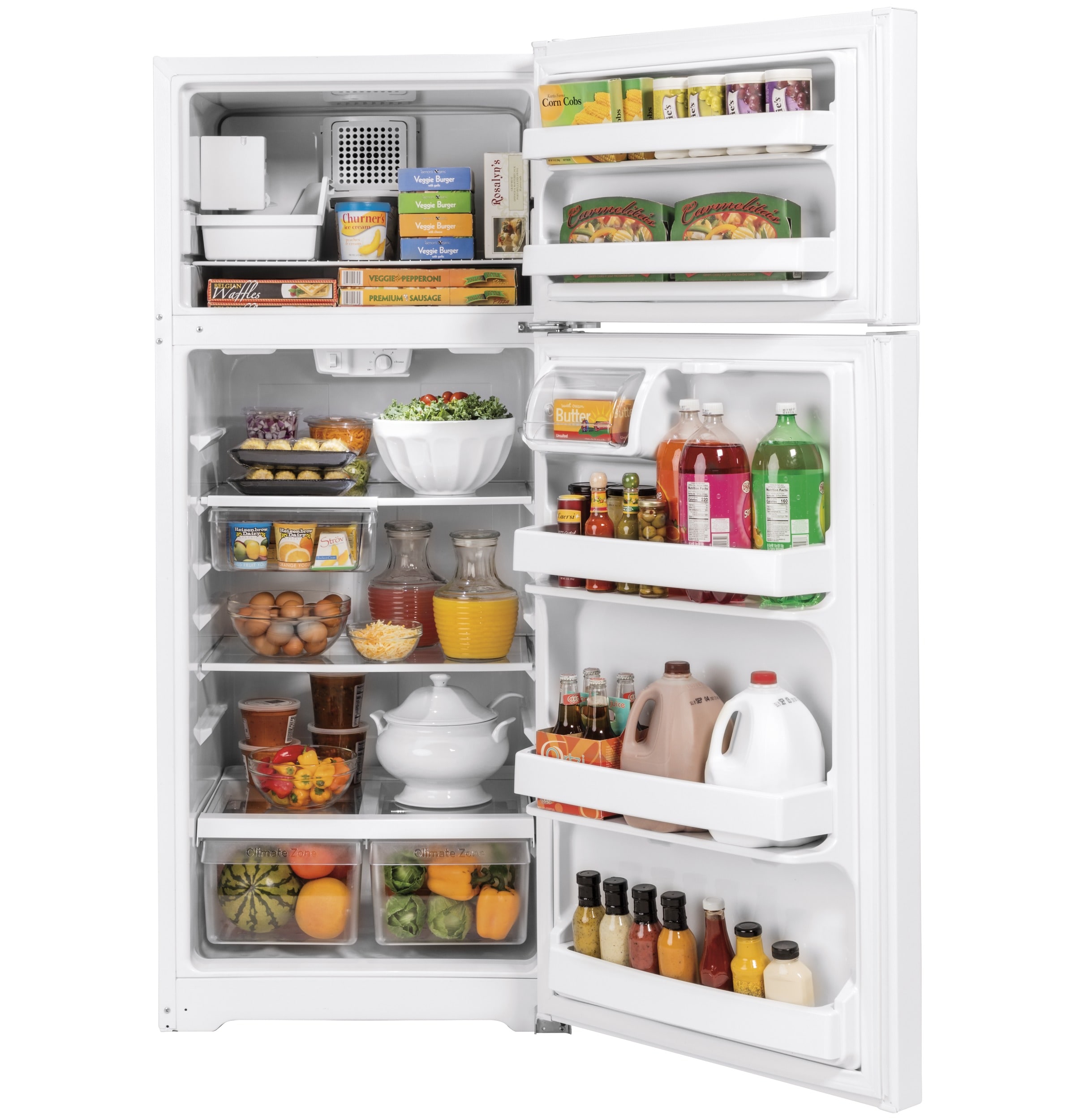 GE GIE18GTNRWW Top-Freezer-Refrigerators - View #3