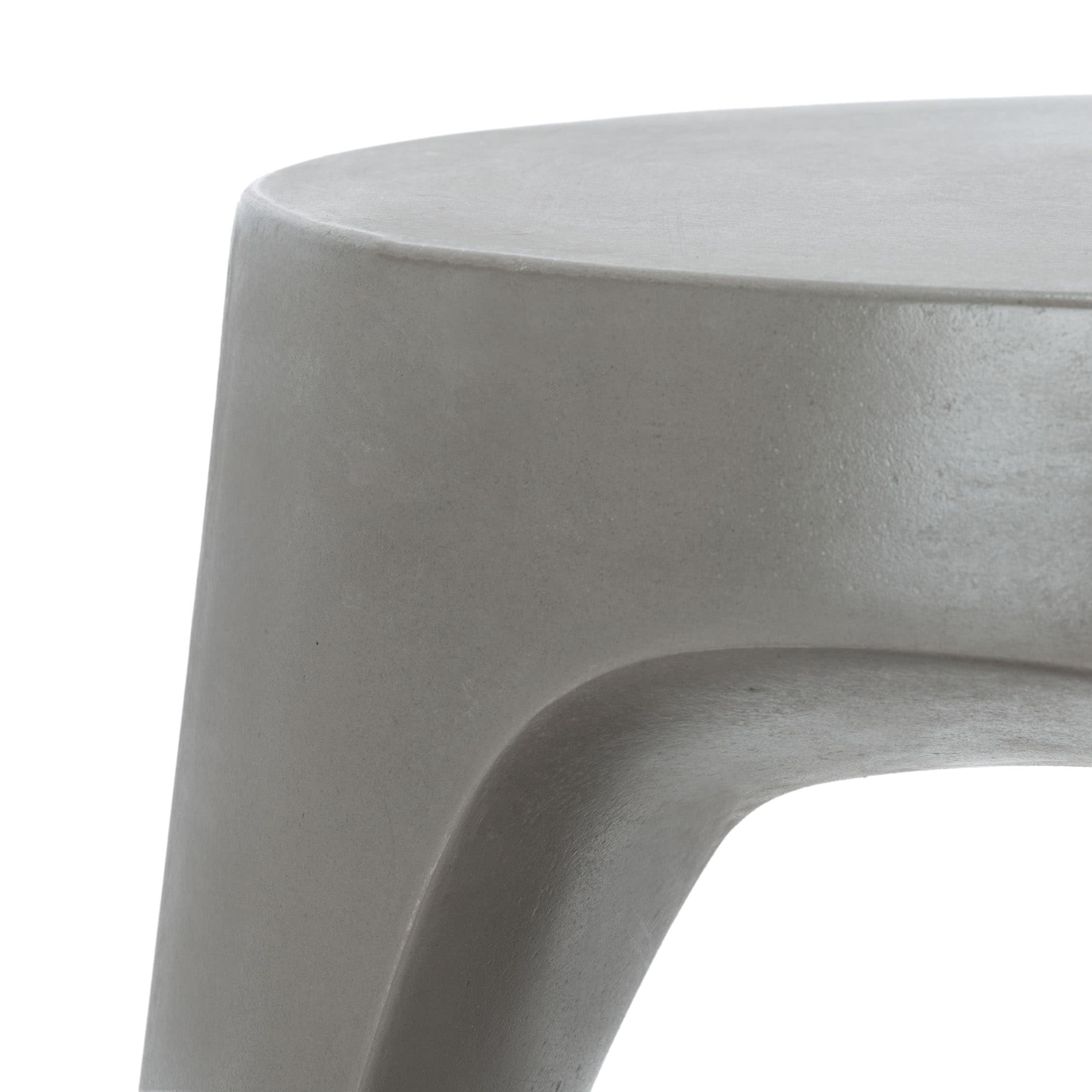 Vikki Dark Grey Concrete Modern Accent Stool