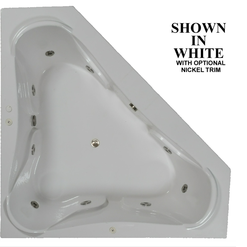 Malibu Home Venice Rectangle Massaging Air Jet Bathtub 72x 40x 22 in White - MHVN7240A01