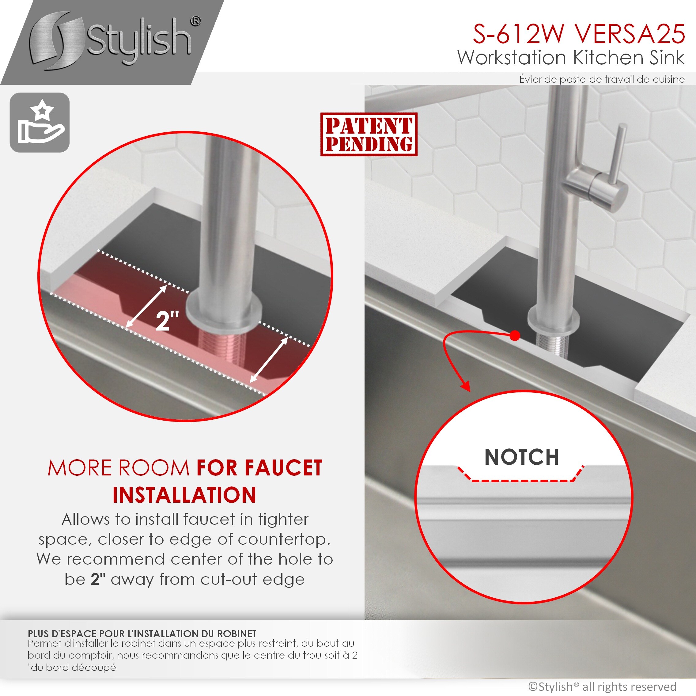 Stylish S-612W Kitchen-Sinks - View #13