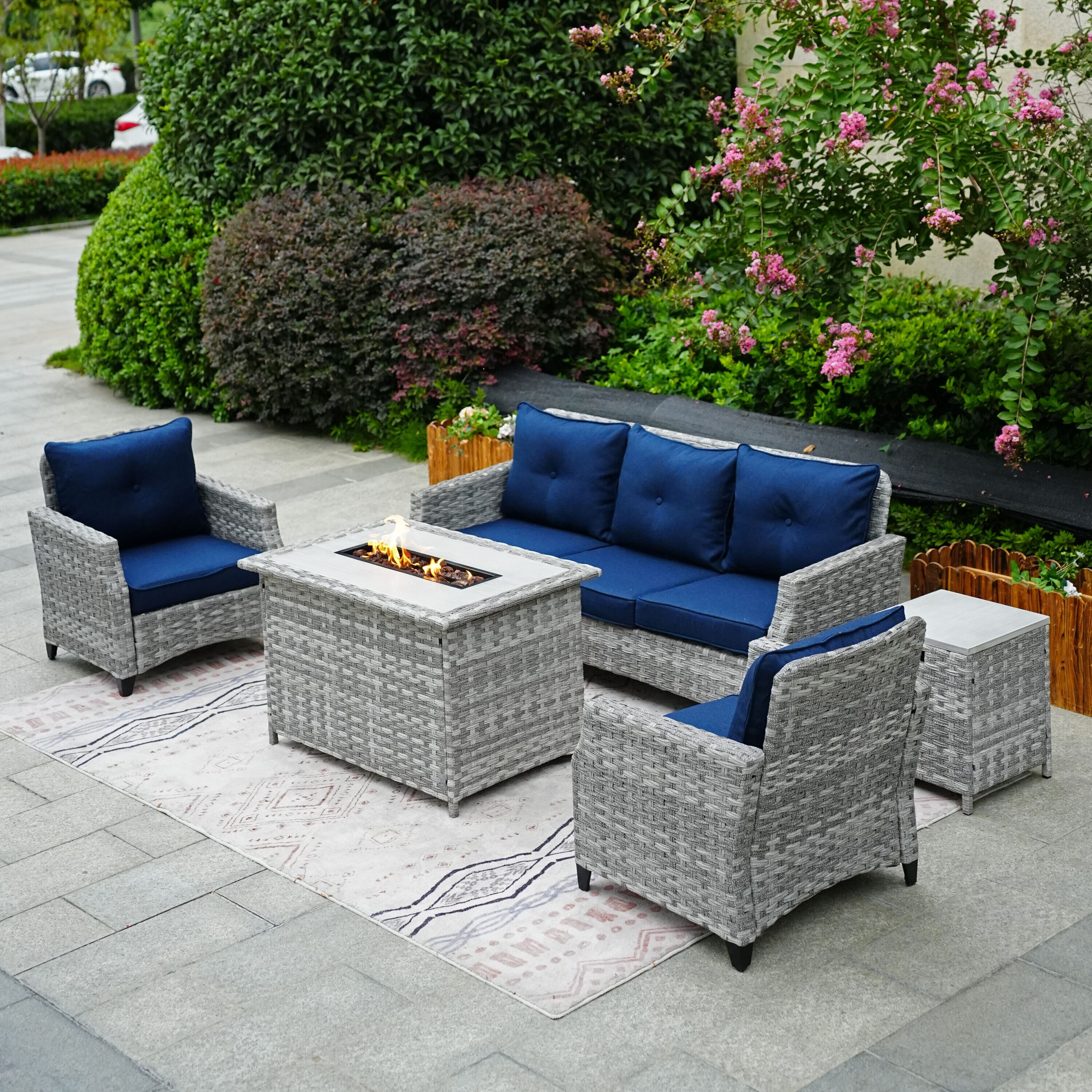 Moda Furnishings PAF-1802-H-BLUE Patio-Conversation-Sets - View #7