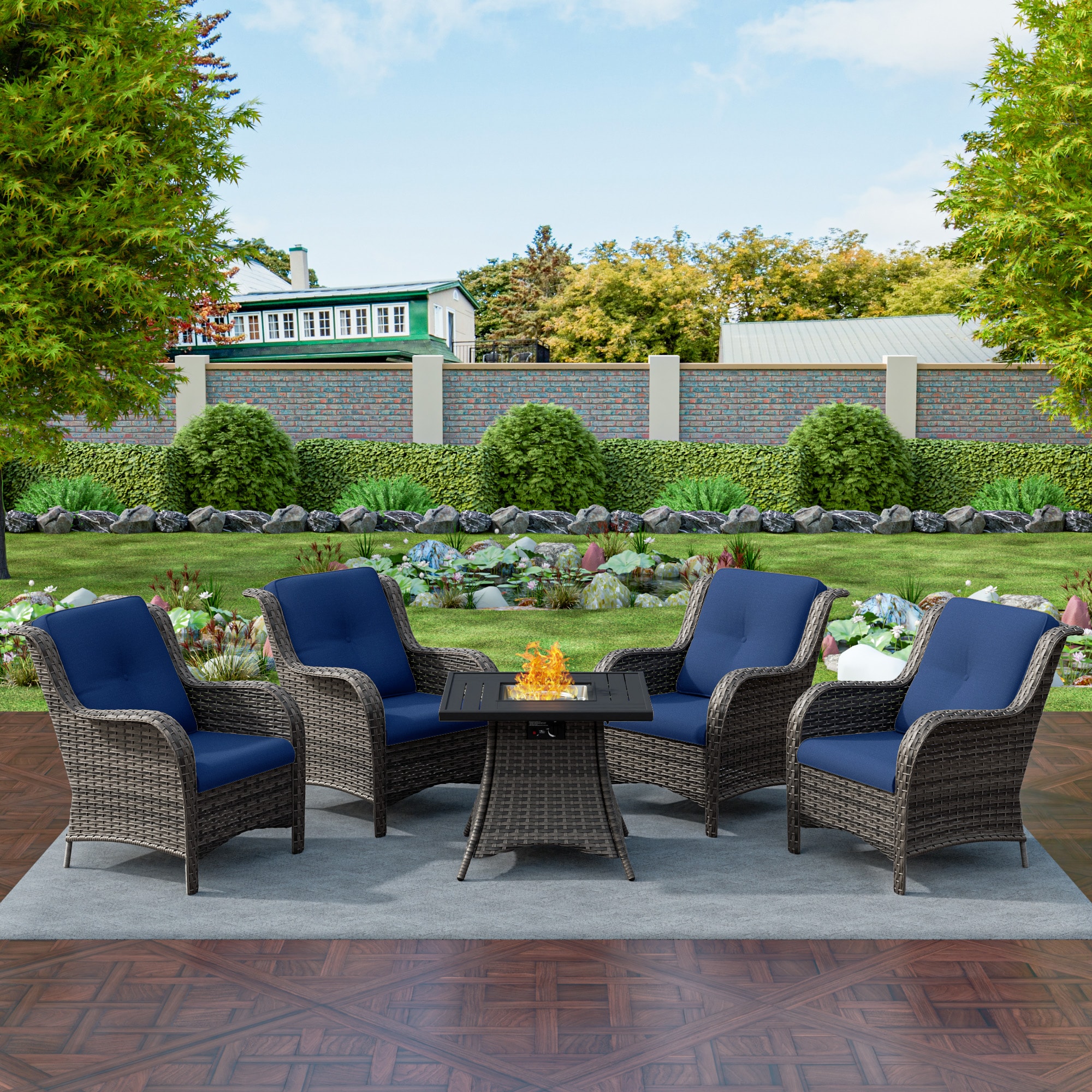 Gardenbee 2M08Z11-BLU Patio-Conversation-Sets - View #6