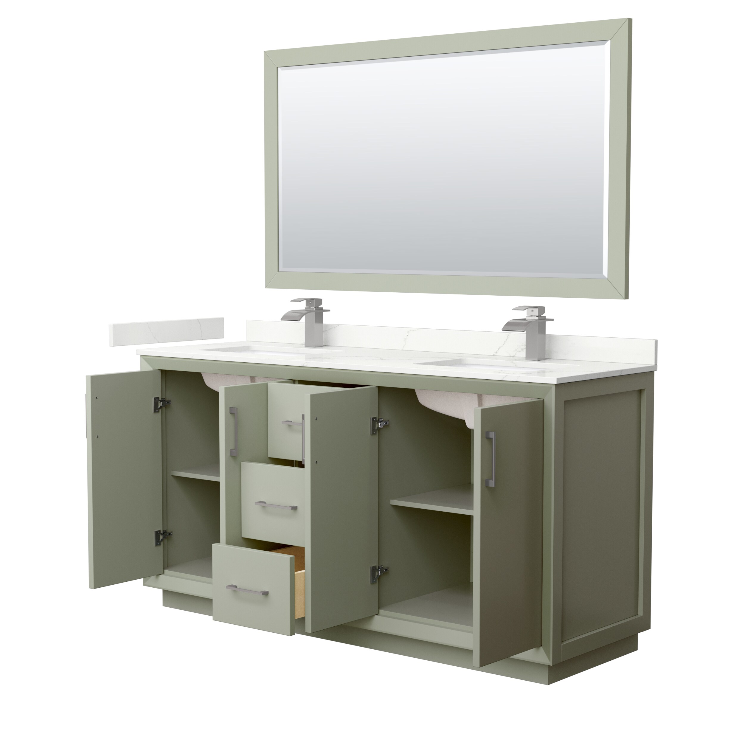 Wyndham Collection WCF414166DLGGTUNSM58 Bath-Vanity-Combo - View #2