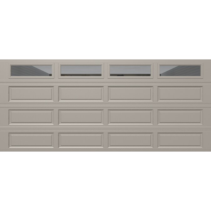 Insulated Taupe Double Garage Door, Double Steel Insulated Garage Doors