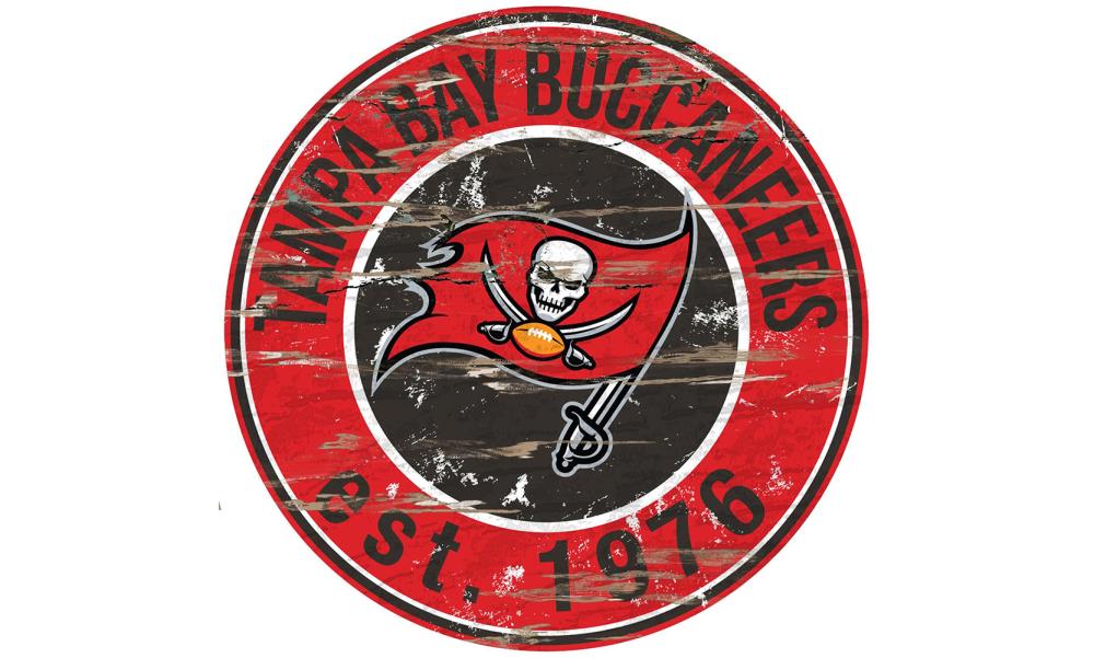 Tampa Bay Buccaneers 12 Landscape Circle Sign