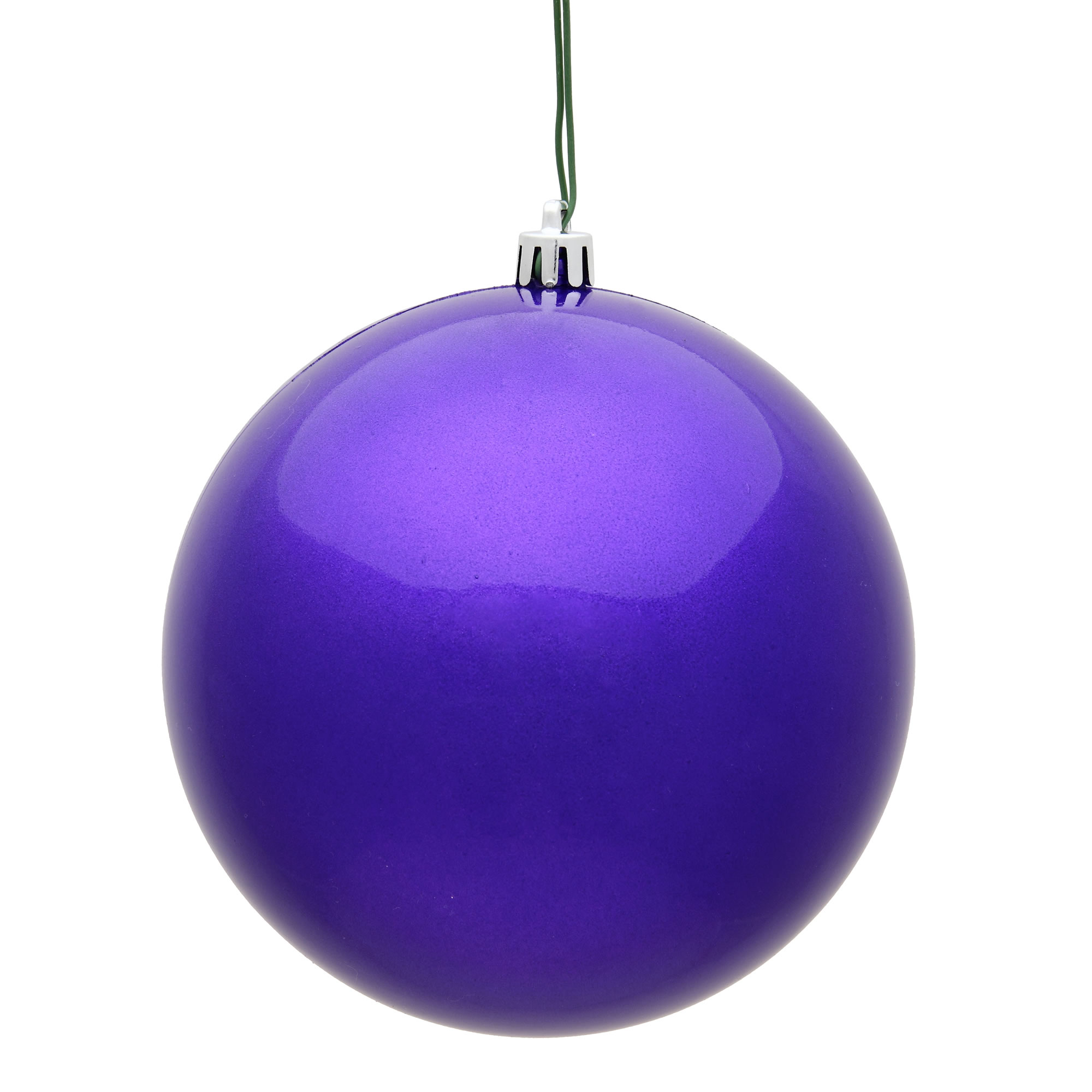 Vickerman N592566DCV Purple Ball Standard Indoor/Outdoor Ornament Shatterproof
