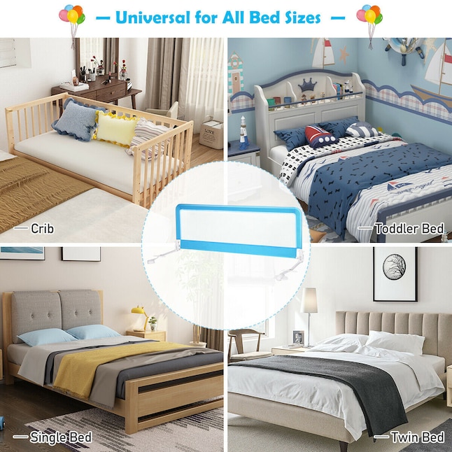Goplus 59 In Breathable Baby Children, King Size Bed Rails For Baby