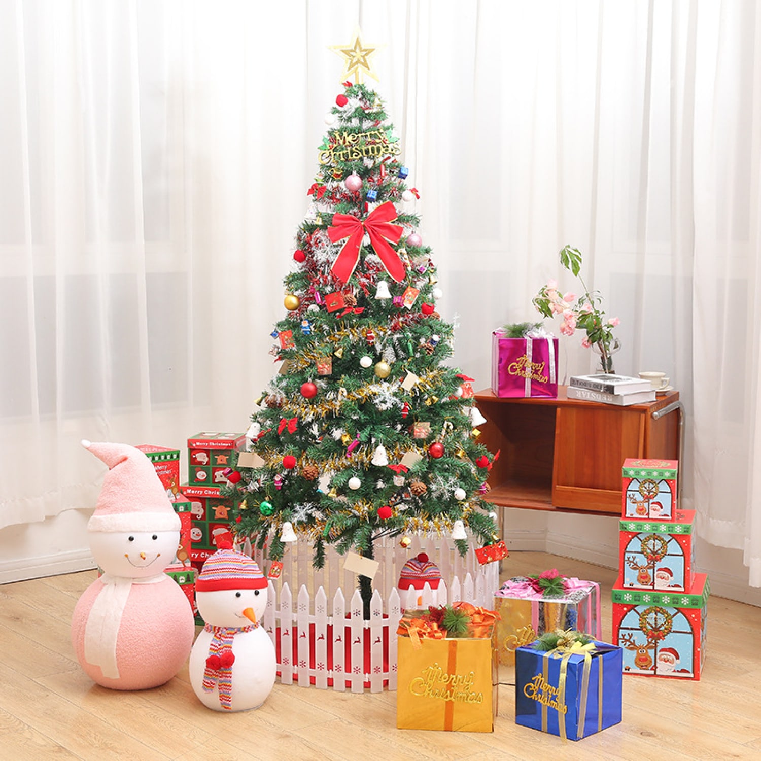 Streamdale Furniture Streamdale 5ft artificial Christmas tree with LED lights and 109 pendants