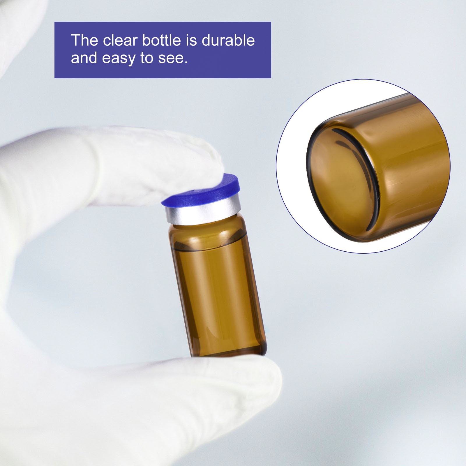 PATIKIL 10ml Glass Vials 100pcs Glass Vial Small Glass Vials Empty ...