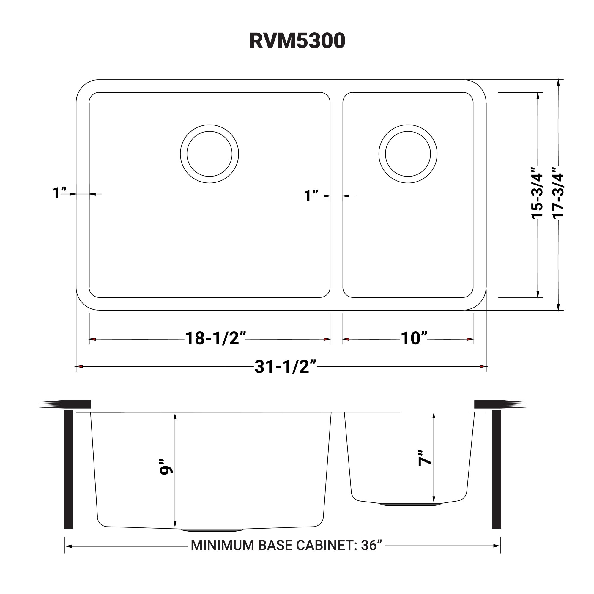 Ruvati RVM5300 Kitchen-Sinks - View #14