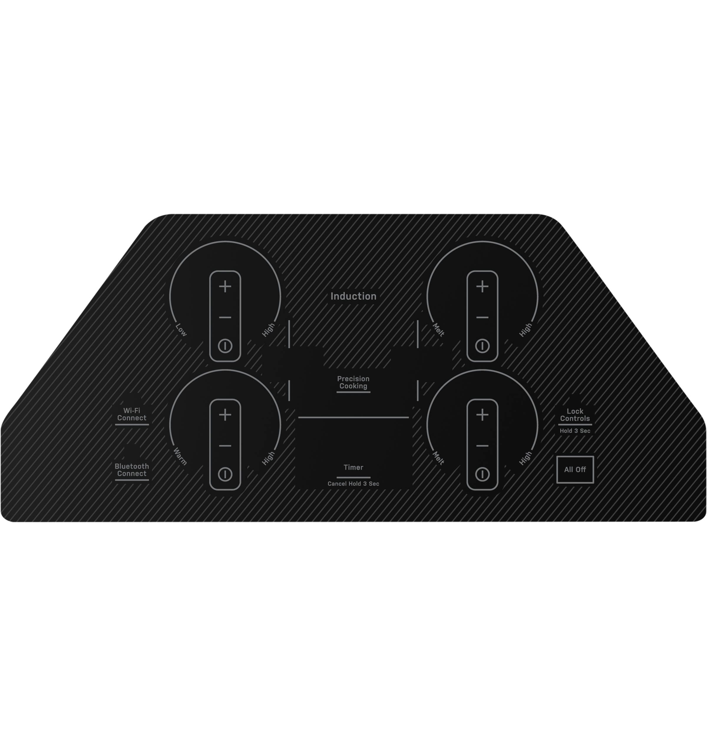 GE Profile 30-in 4 Burners Black Smart Induction Cooktop in the