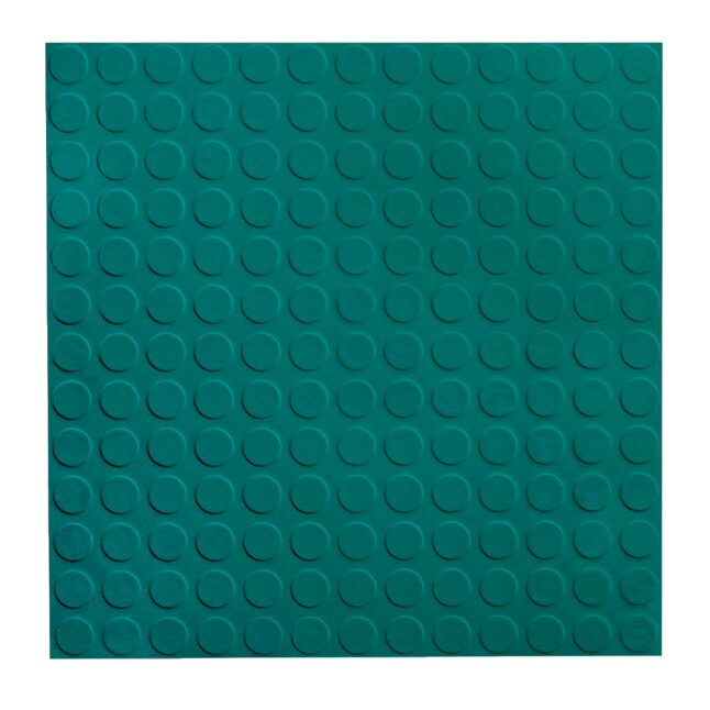 FLEXCO 18-in x 18-in Polo Green Rubber Tile Multipurpose Flooring FLEXCO 18-in x 18-in Polo Green Rubber Tile Multipurpose Flooring