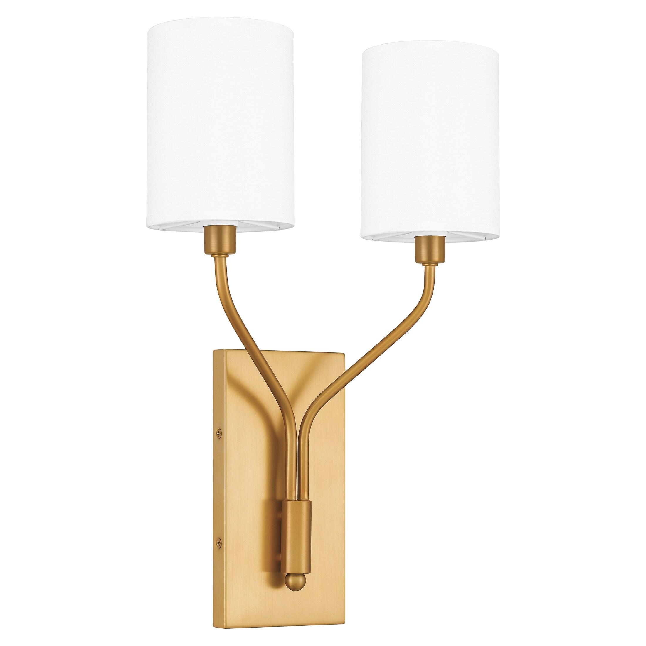 Ashley Harbour Granville 12.5-in W 2-Light Aged Brass Transitional Wall ...