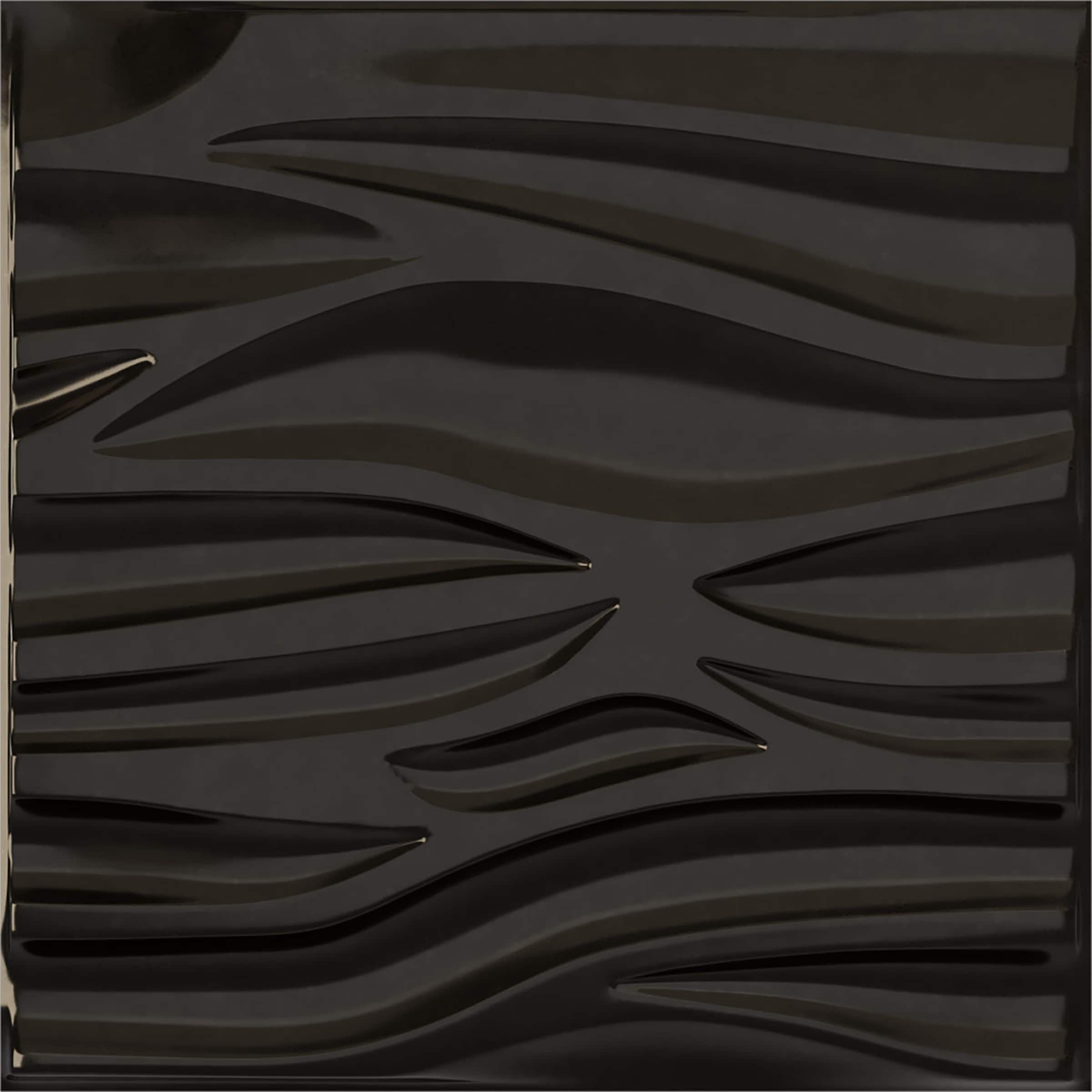 Ekena Millwork WP20X20SRECA 19-5/8-in x 19-5/8-in Embossed Paintable/Stainable Black PVC Wall Panel (
