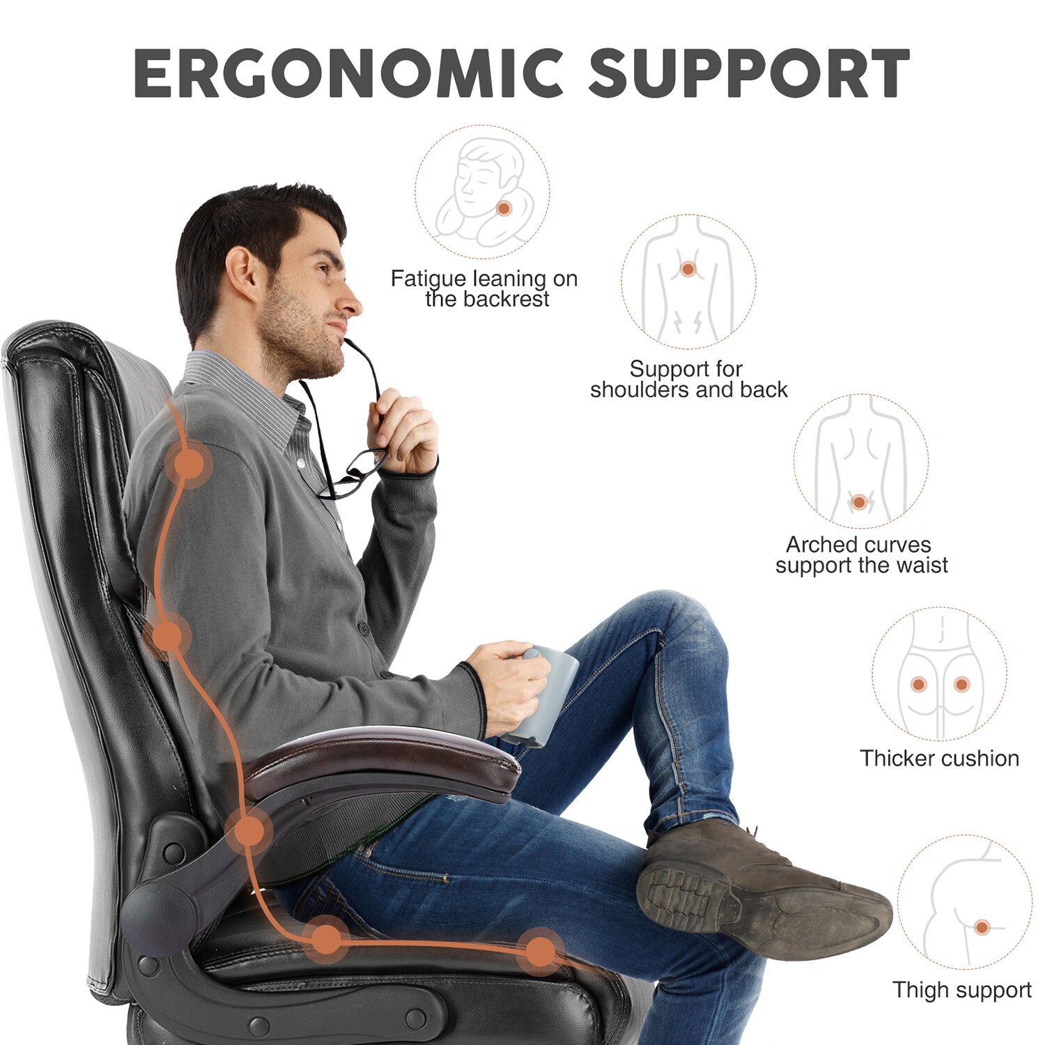 GZMR WF01-GC-V12-BKRD-SP Office-Chairs - View #3
