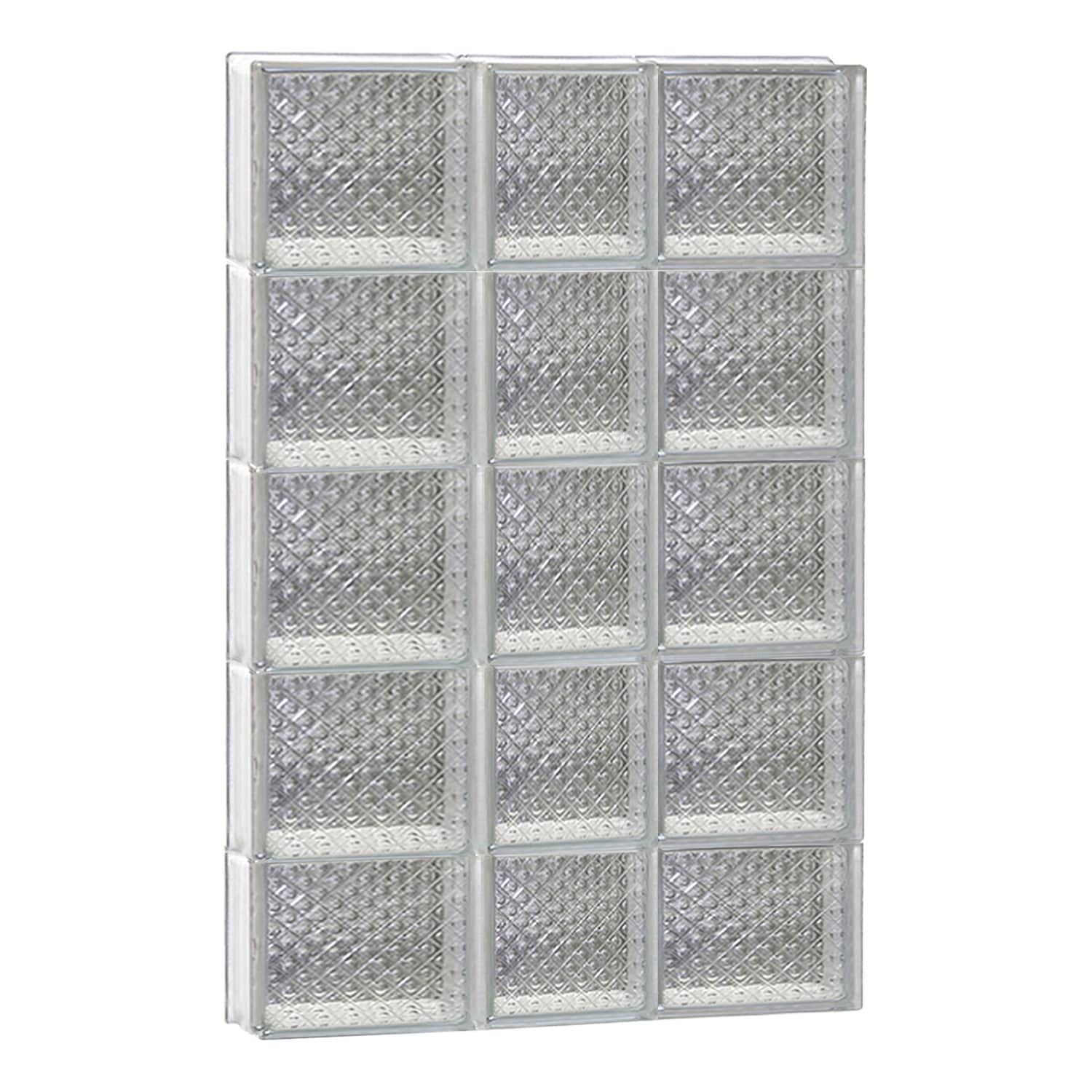 REDI2SET S2238DP Diamond Glass 21-1/4-in x 36-3/4-in Frameless Replacement Glass Block Window