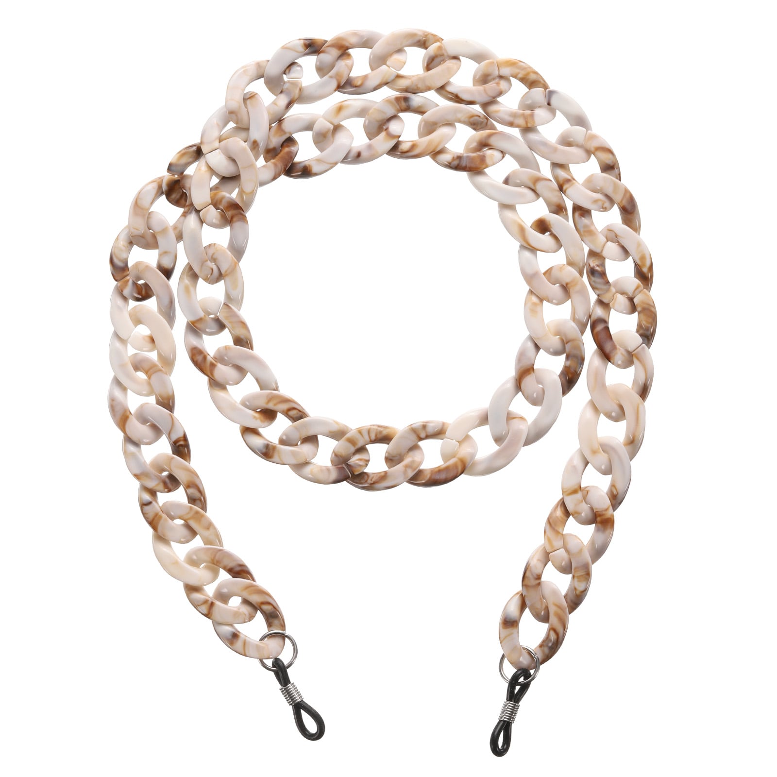 Unique Bargains Eyeglass Chains for Women Acrylic Eyeglass Holder Chains Adjustable Sunglasses Lanyards Holder Chain Beaded String Holder Anti-Lost Strap for Glasses Sunglasses Light Brown