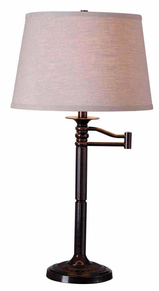 Swing Arm Table Lamp With Fabric Shade, Kenroy Adjustable Floor Lamp