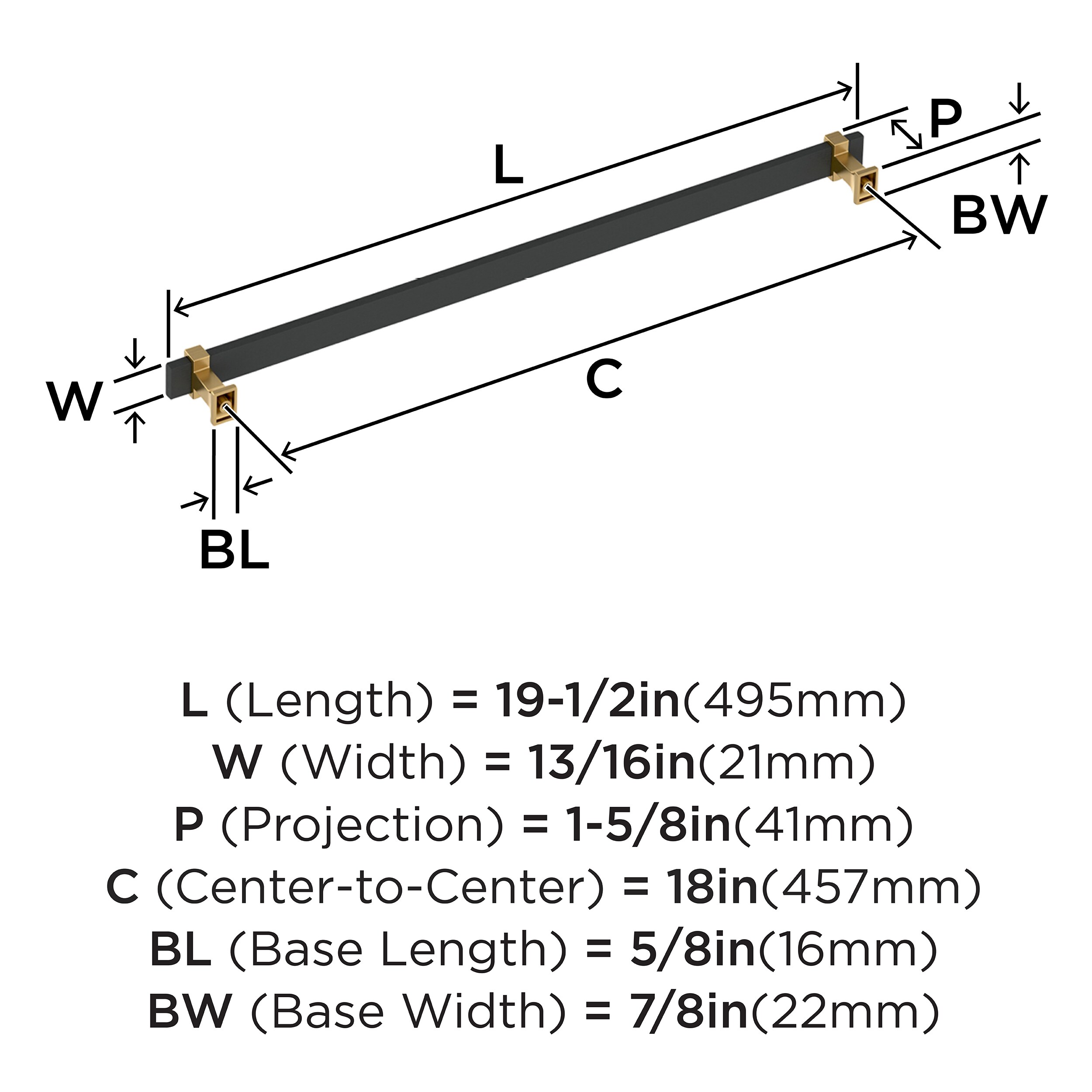 Amerock BP37085BMBCZ Cabinet-Pulls - View #4