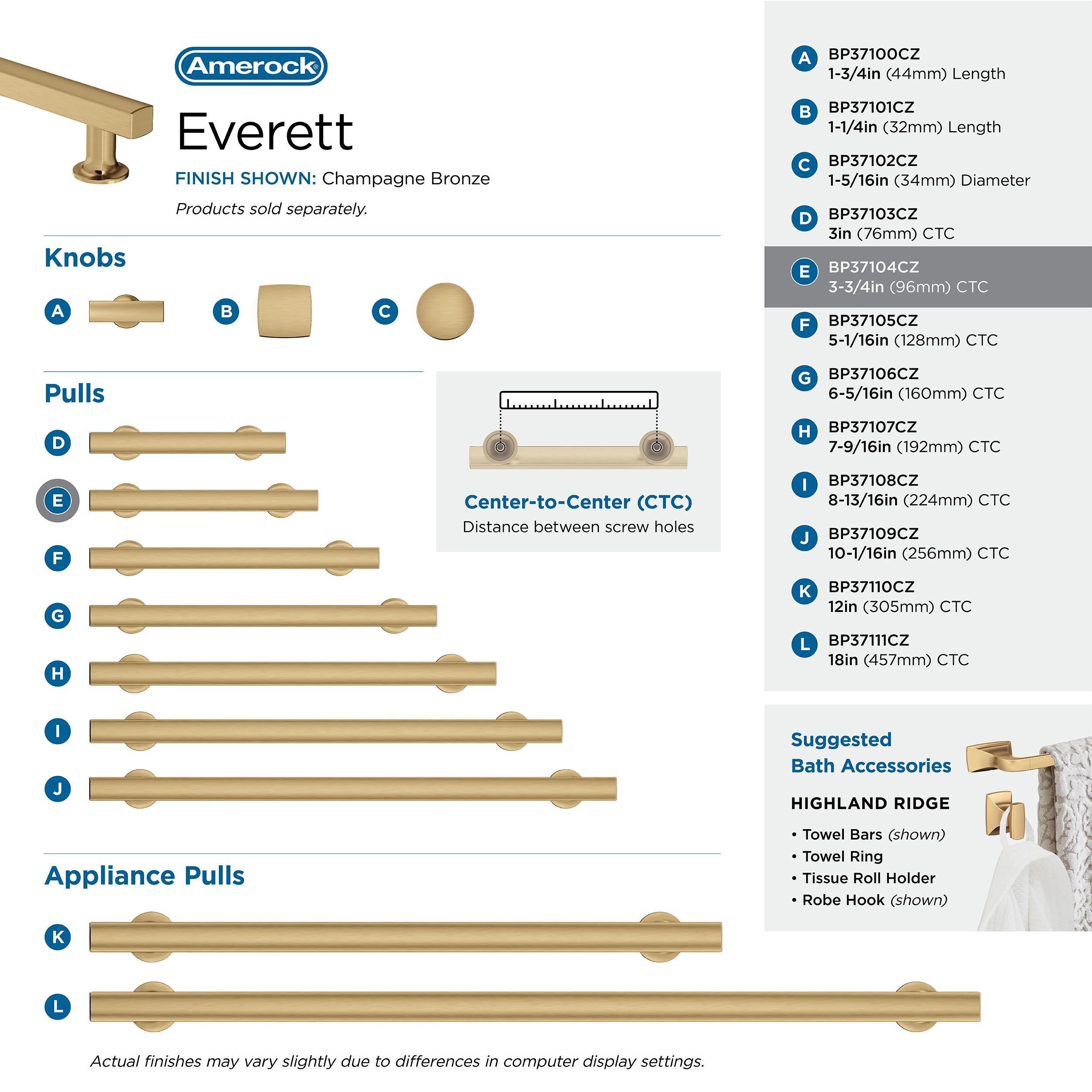 Amerock BP37104CZ Cabinet-Pulls - View #6