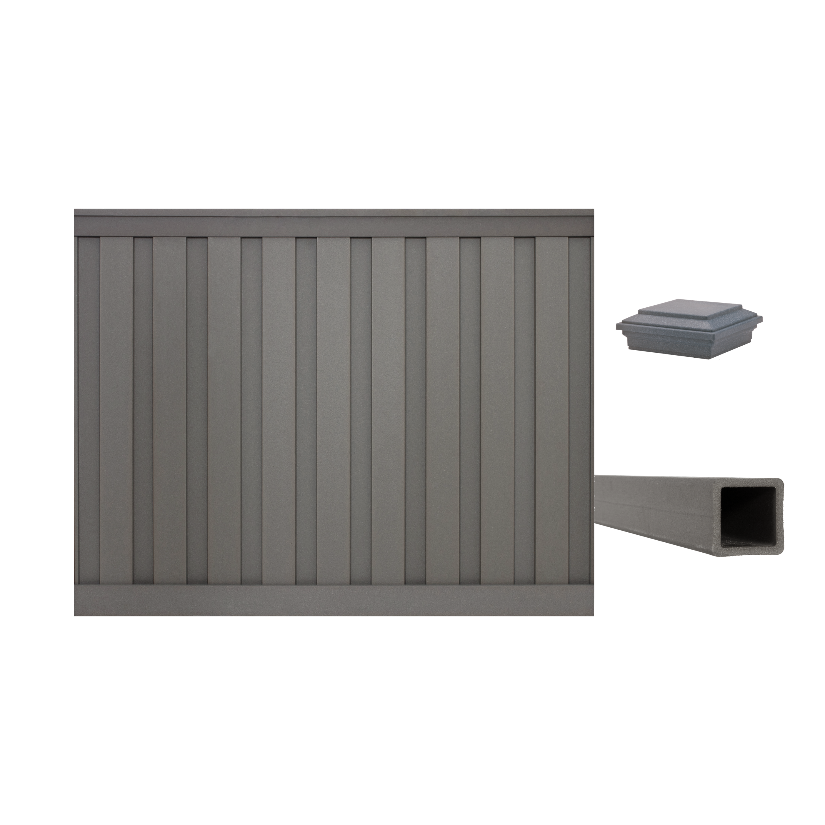 Trex Fencing TFS-WG-PPC6HX8W-1PK 6-Feet H x 8-Feet W Winchester Grey Board-on-board Privacy Composite Fence Panel