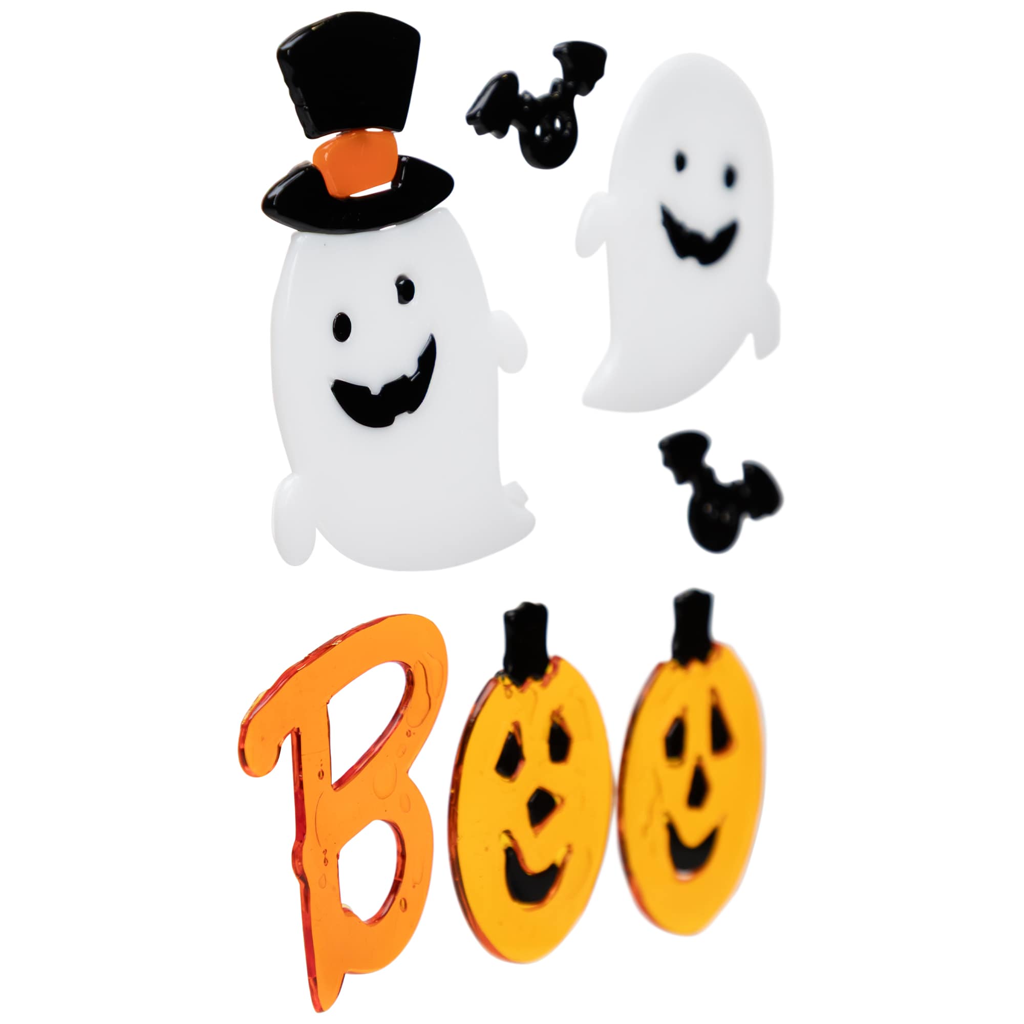 Northlight Jack O' Lantern and Ghost Boo Halloween Gel Window Clings ...