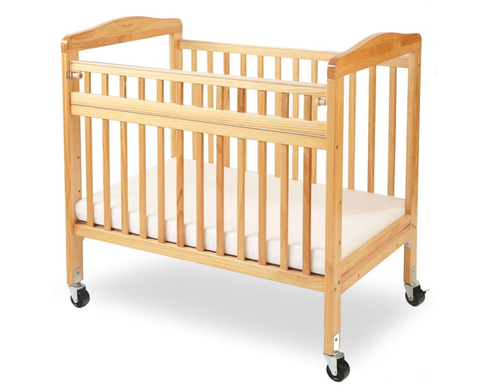 LA Baby Cribs Natural Mini Crib in Brown | - L.A. Baby CW-530A-N