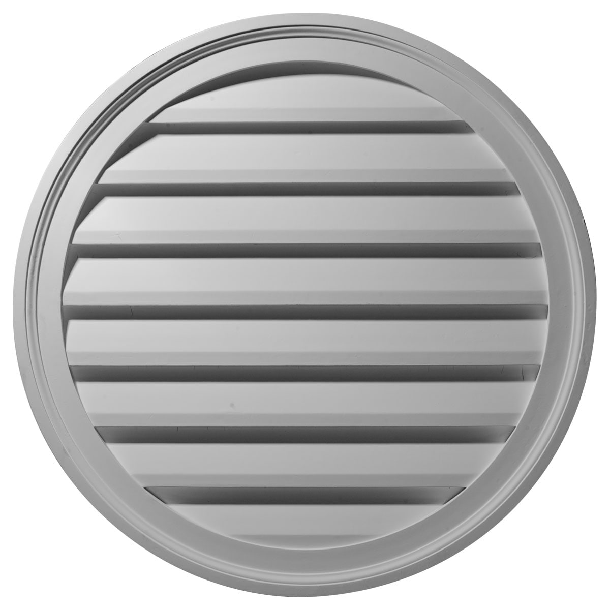 Ekena Millwork GVRO36D 34-Inches x 34-Inches White Round Urethane Gable Louver Vent