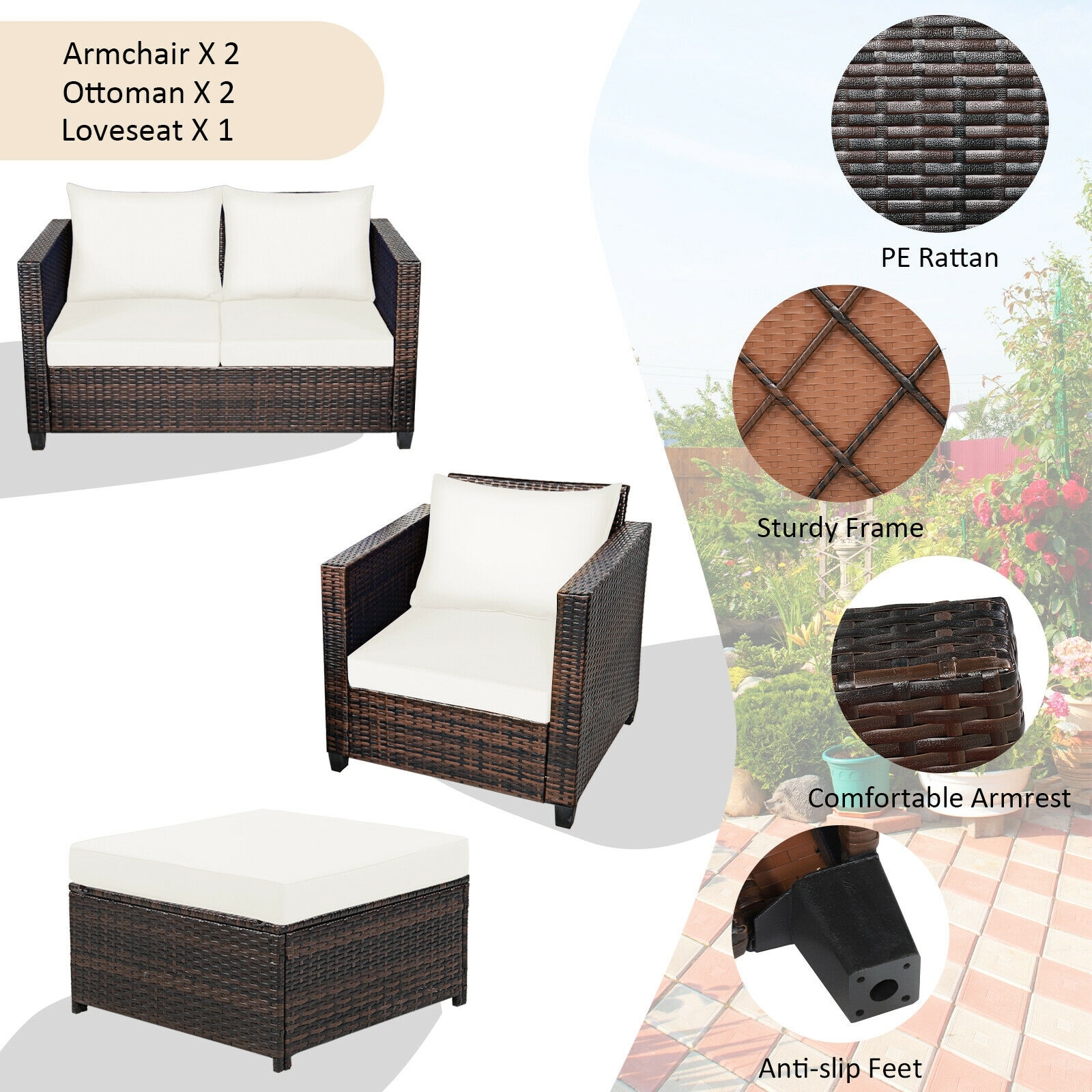 Volenca VOL-UC6R7W Patio-Conversation-Sets - View #4