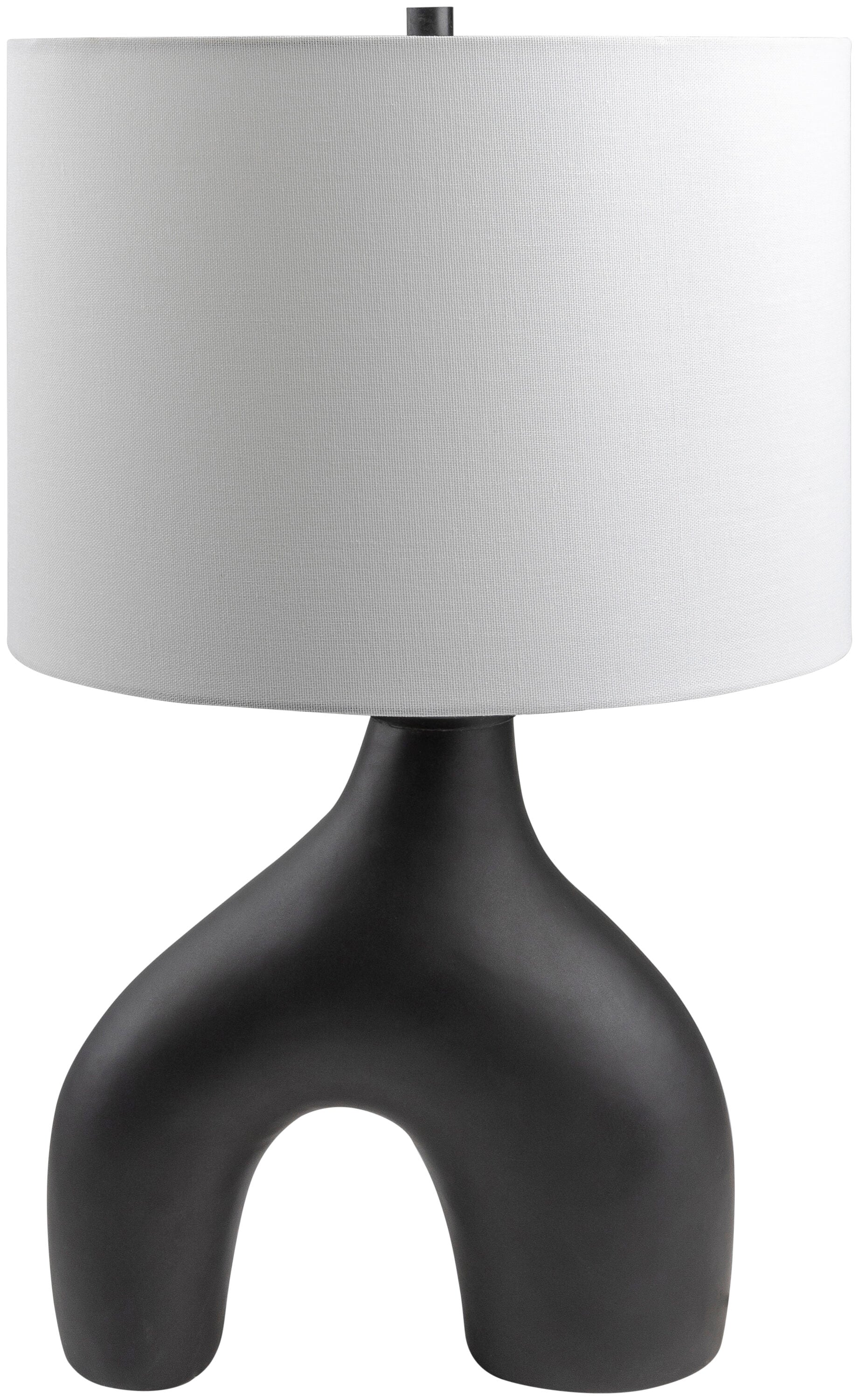 Livabliss SLR-001 Solara 15.5-in Black On/Off switch Table Lamp with Cotton Shade