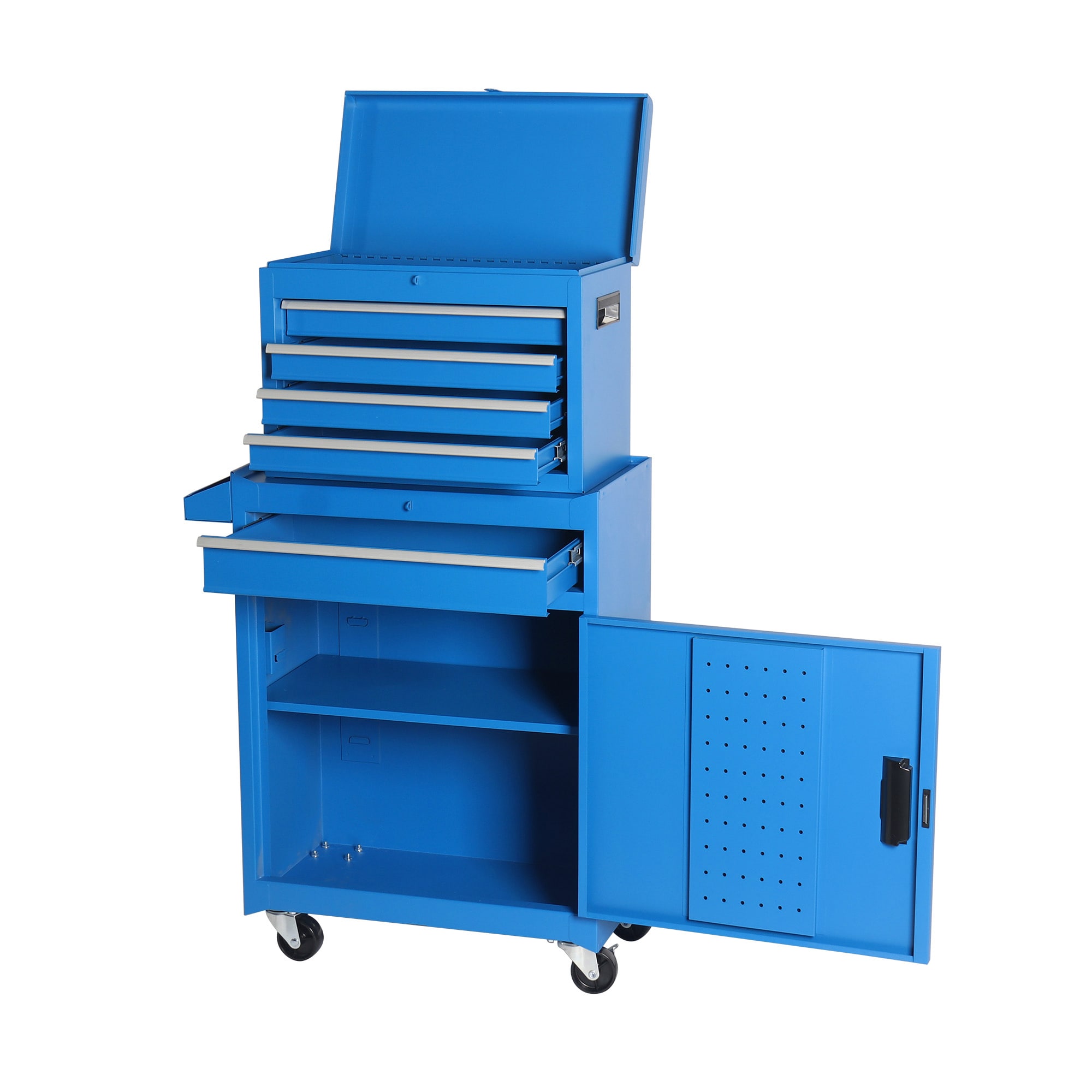 Boyel Living - 5 Drawer Rolling Tool Storage Cabinet with Detachable Top Tool Box
