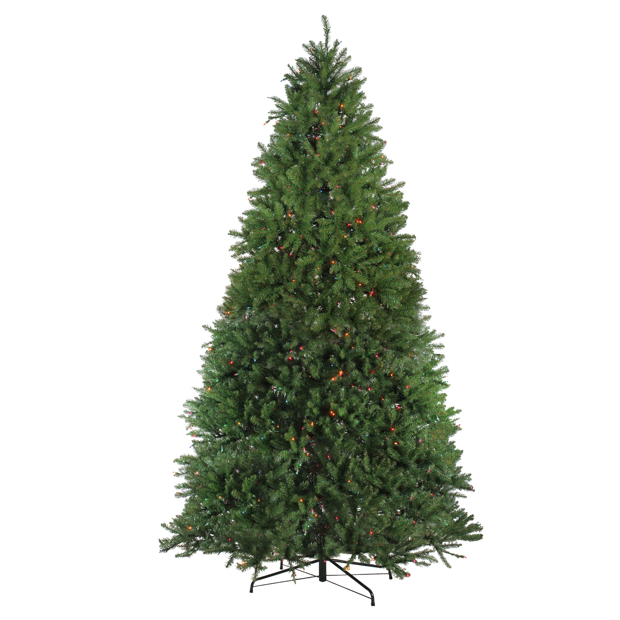 Northlight 32638285 9-ft Pine Pre-lit Artificial Christmas Tree with Multicolor Incandescent Lights