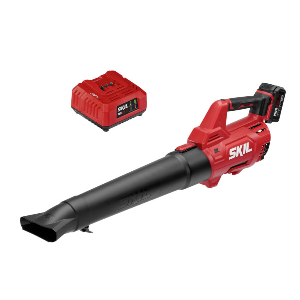 SKIL PWR CORE 20-volt 400-CFM 52-MPH Brushless Handheld Cordless Electric Leaf Blower 4 Ah (Battery & Charger Included)