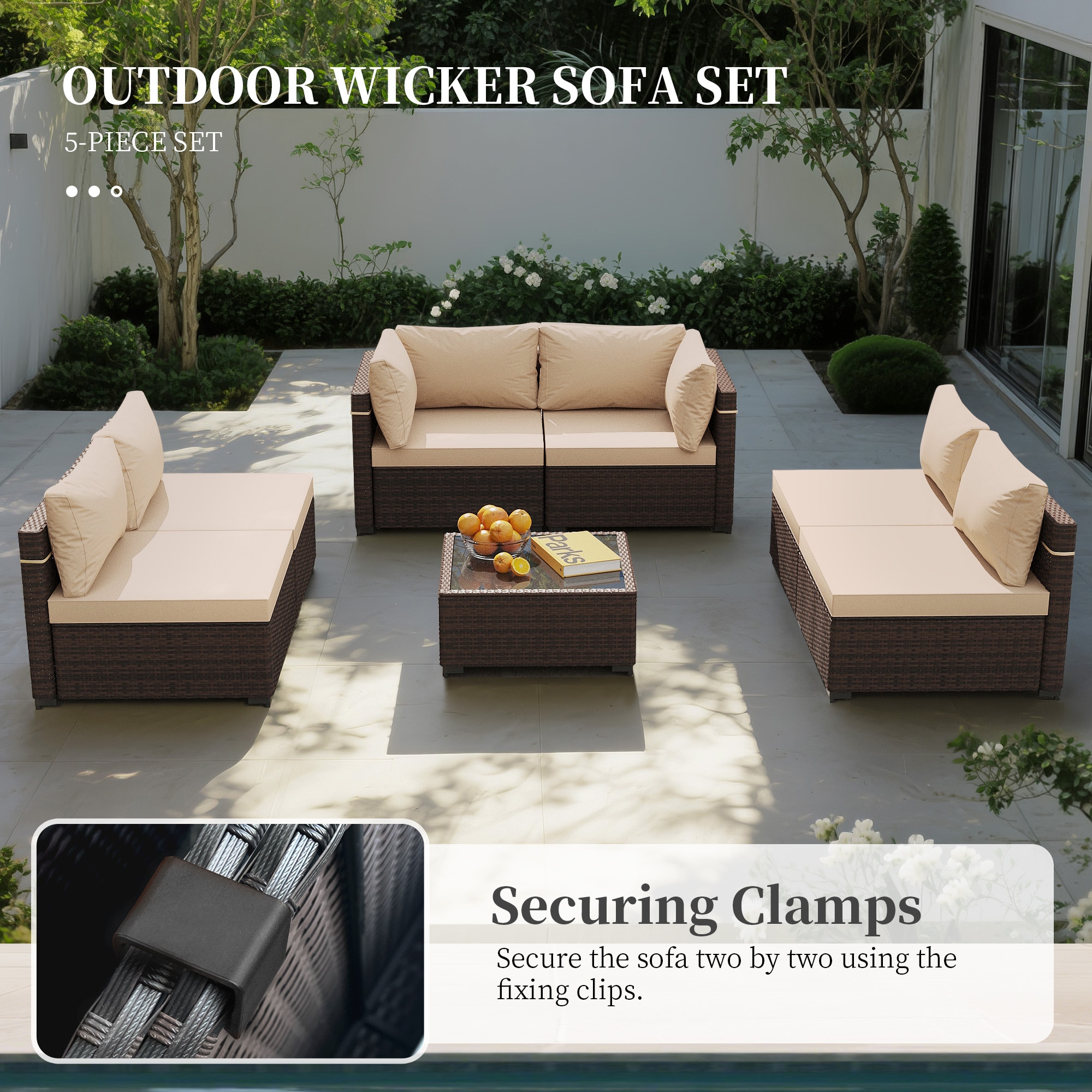 UPHA PL-2CZ-42TPWH-H1 Patio-Conversation-Sets - View #6