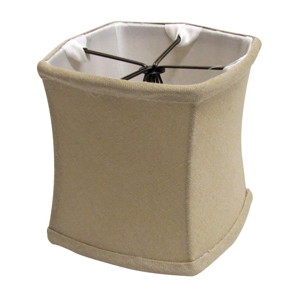 Cloth & Wire SI54104 4.5-Inches x 4.5-Inches Dune Linen Rectangle Lamp Shade