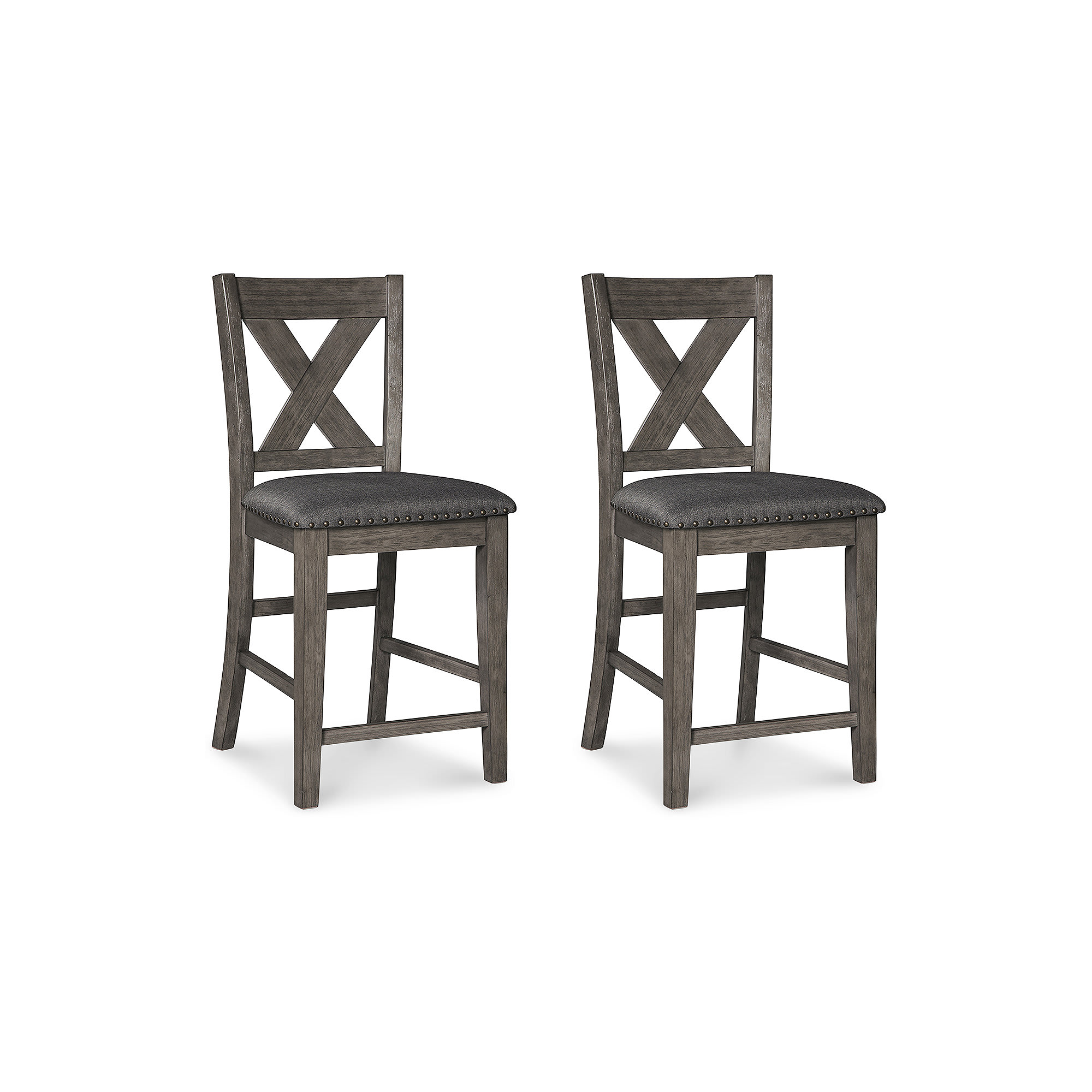 Signature Design by Ashley 421-883D Caitbrook White Counter Height Upholstered Bar Stool Set of 2