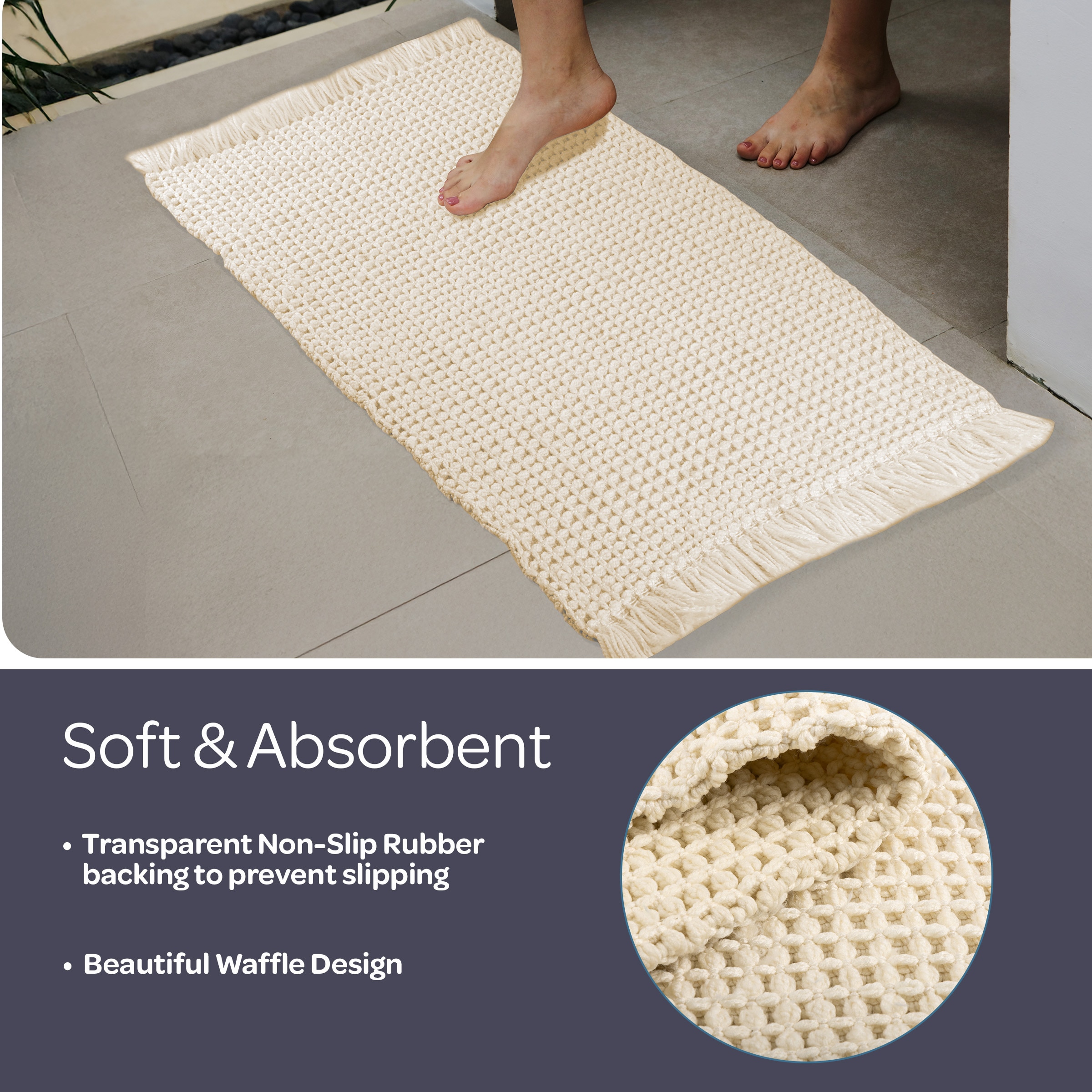 Lavish Home ST-BATH3-IVY Bath-Rugs - View #4